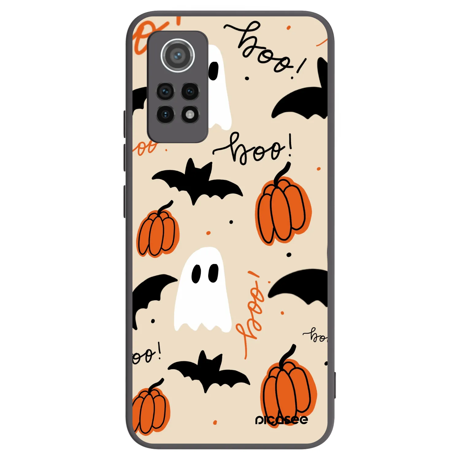 Picasee Μαύρη θήκη σιλικόνης για Xiaomi Redmi Note 12 Pro 4G - Halloween 26