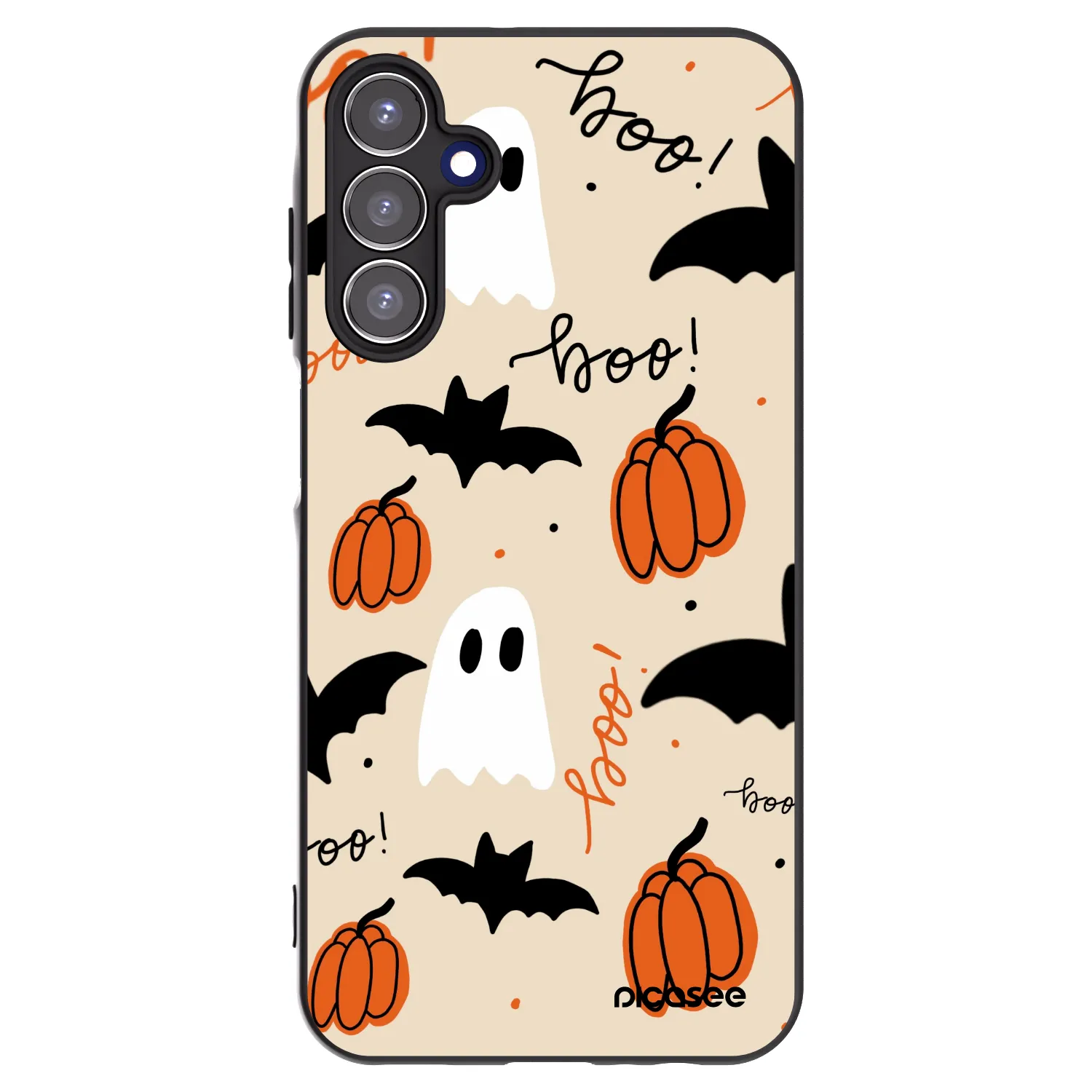 Picasee Μαύρη θήκη σιλικόνης για Samsung Galaxy A15 A155F 4G - Halloween 26