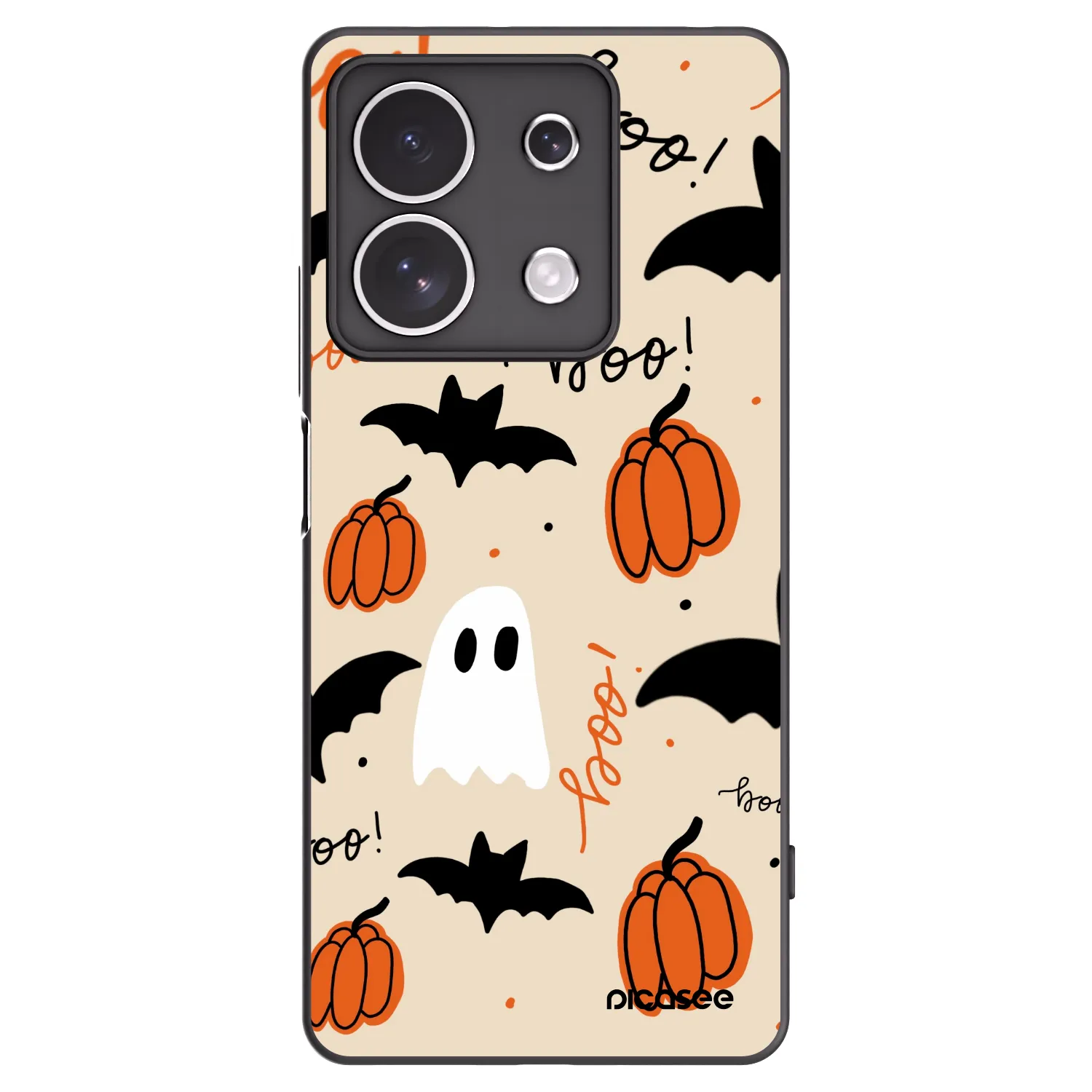 Picasee Μαύρη θήκη σιλικόνης για Xiaomi Redmi Note 13 4G - Halloween 26