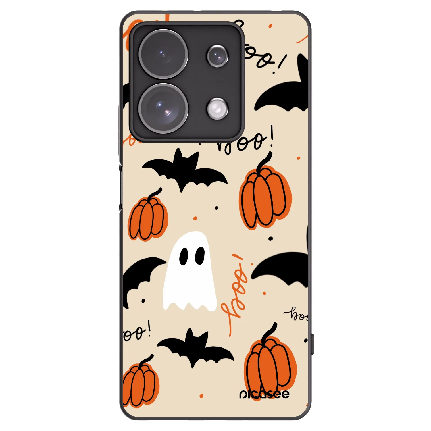 Picasee Μαύρη θήκη σιλικόνης για Xiaomi Redmi Note 13 Pro 4G - Halloween 26