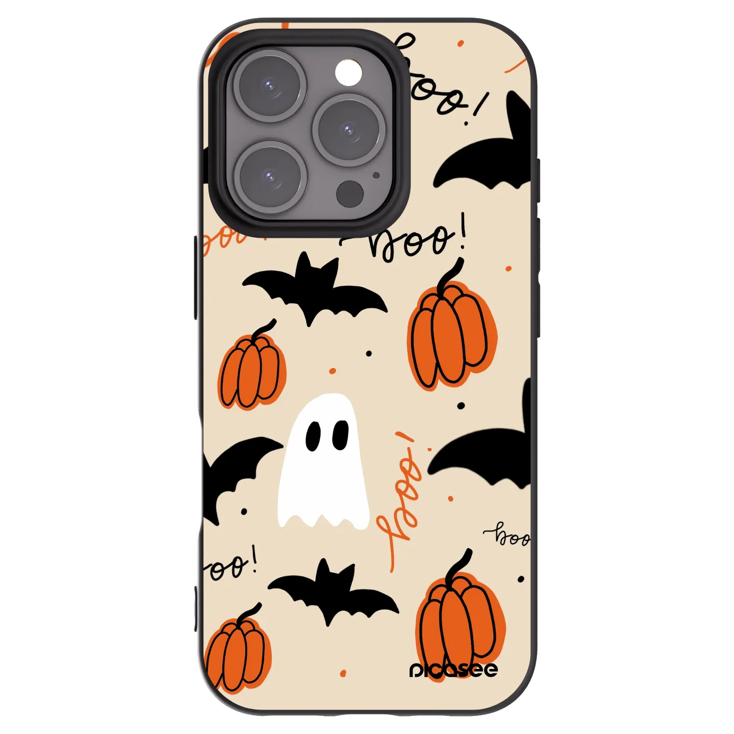 Picasee Μαύρη θήκη σιλικόνης για Apple iPhone 16 Pro - Halloween 26