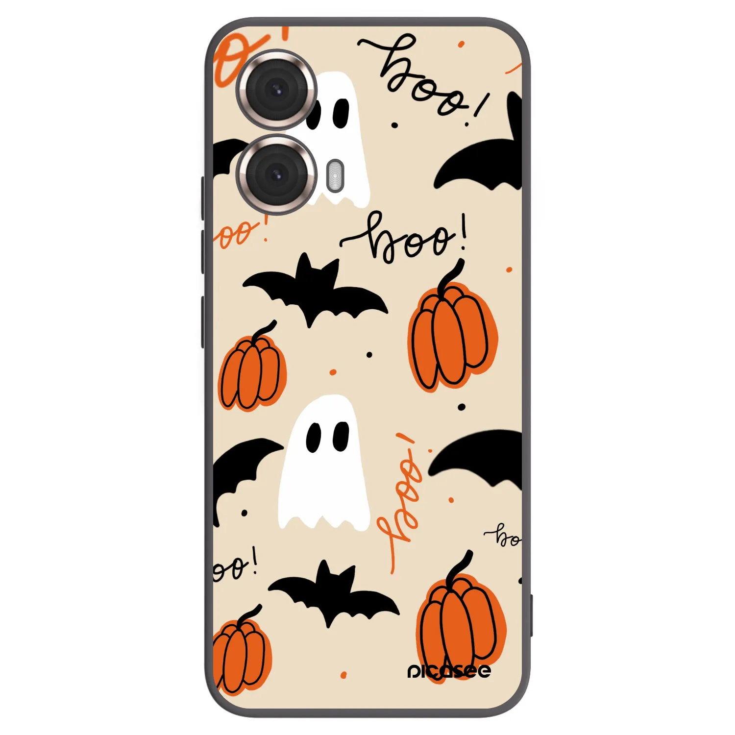 Picasee Μαύρη θήκη σιλικόνης για Motorola Moto G85 - Halloween 26