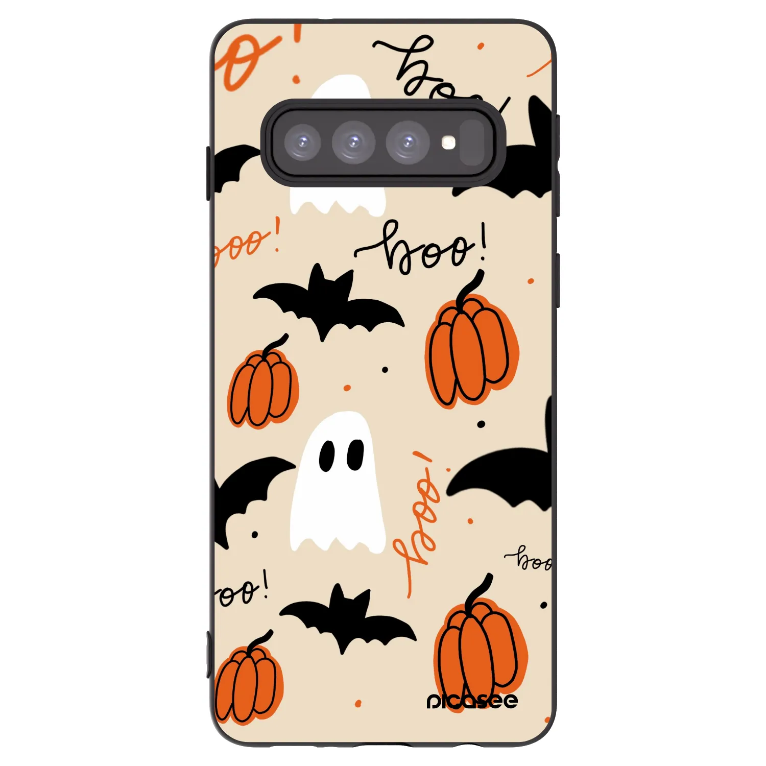 Picasee Μαύρη θήκη σιλικόνης για Samsung Galaxy S10 G973 - Halloween 26
