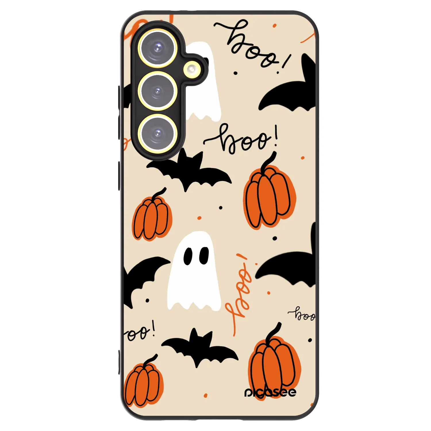 Picasee Μαύρη θήκη σιλικόνης για Samsung Galaxy S24 FE S721B - Halloween 26