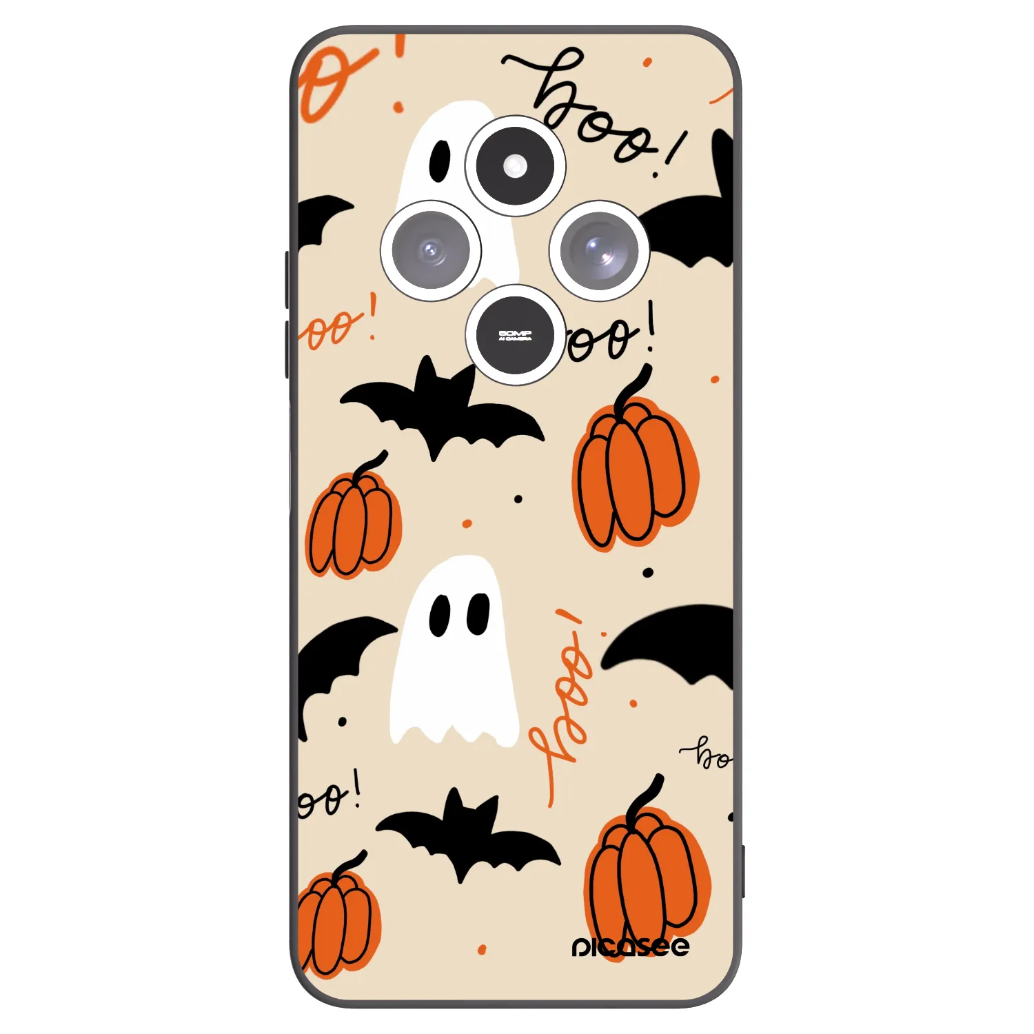 Picasee Μαύρη θήκη σιλικόνης για Xiaomi Redmi 14C - Halloween 26