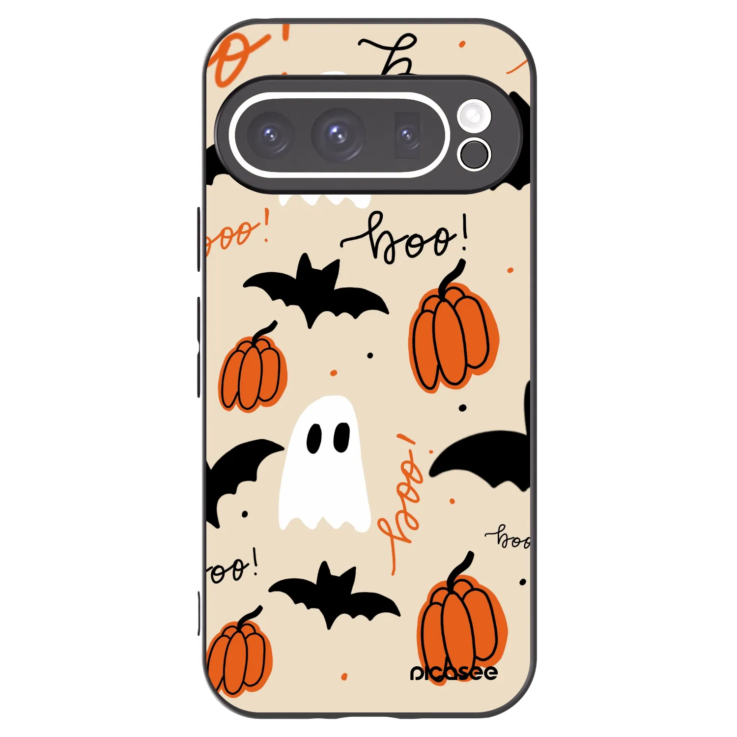 Picasee Μαύρη θήκη σιλικόνης για Google Pixel 9 Pro - Halloween 26