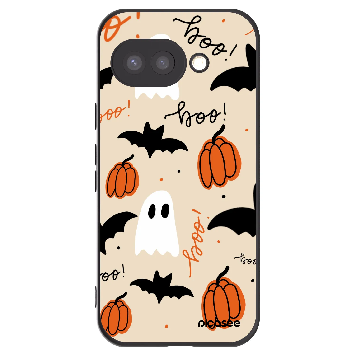 Picasee Μαύρη θήκη σιλικόνης για Google Pixel 9a - Halloween 26