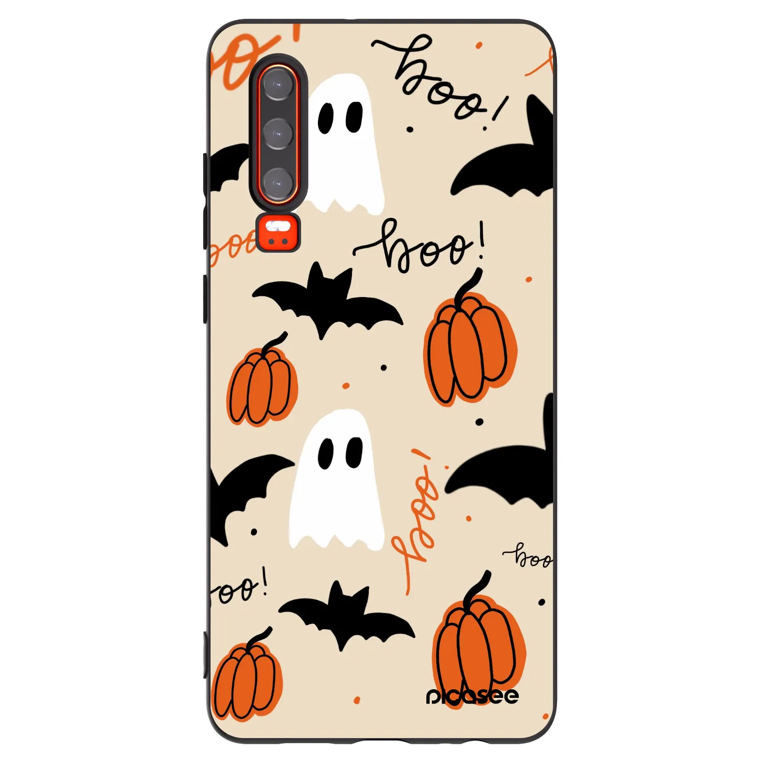 Picasee Μαύρη θήκη σιλικόνης για Huawei P30 - Halloween 26