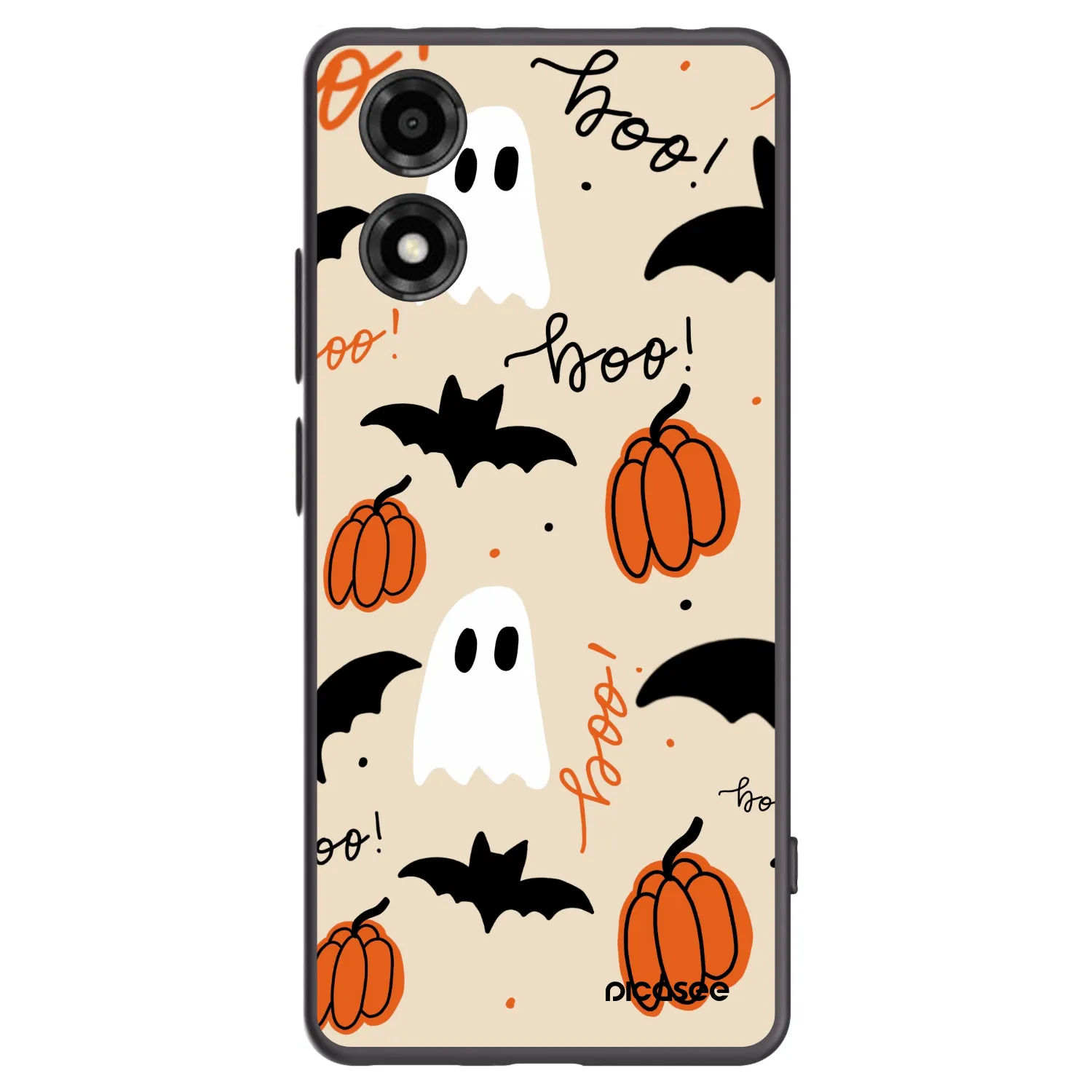 Picasee Μαύρη θήκη σιλικόνης για Motorola Moto E14 - Halloween 26