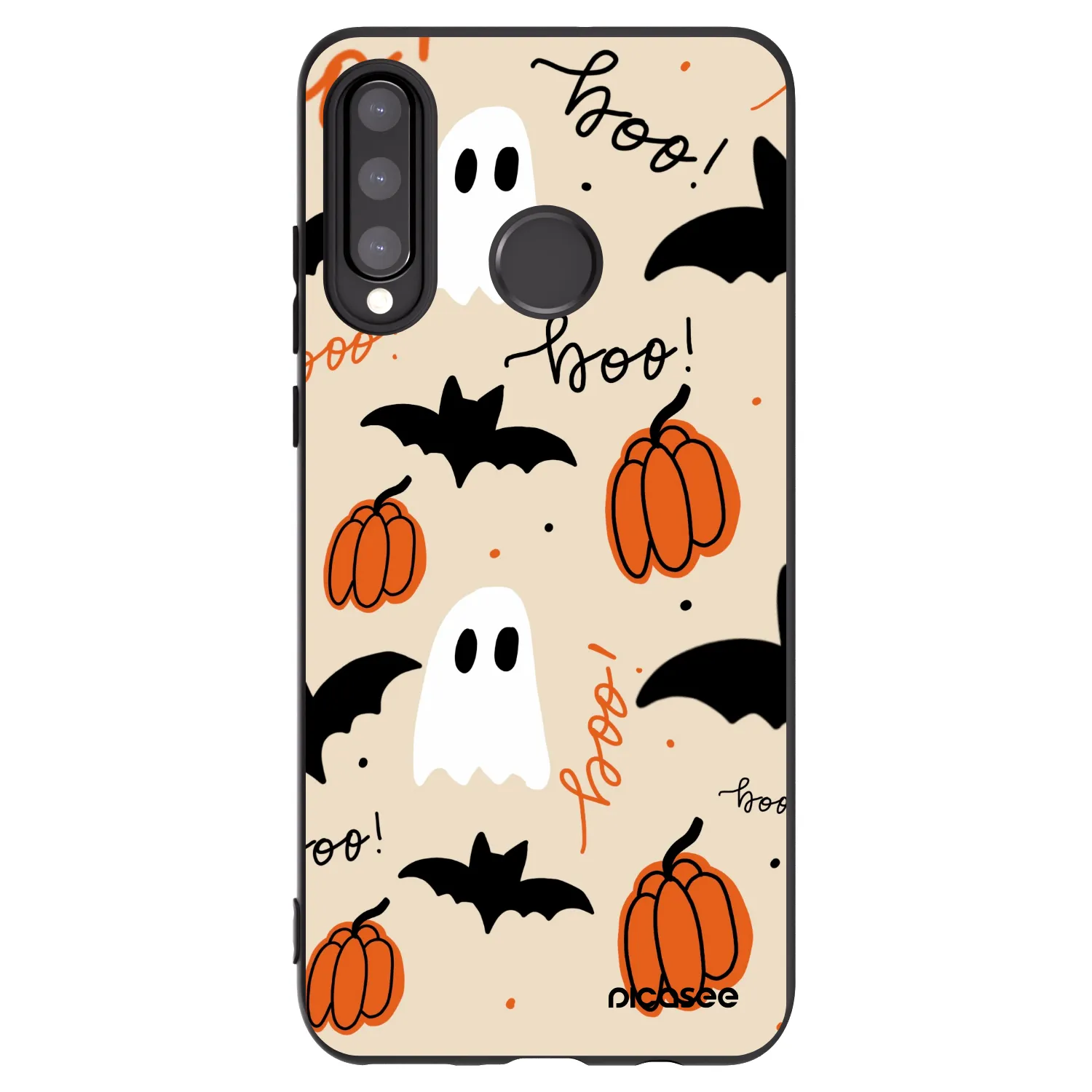 Picasee Μαύρη θήκη σιλικόνης για Huawei P30 Lite - Halloween 26
