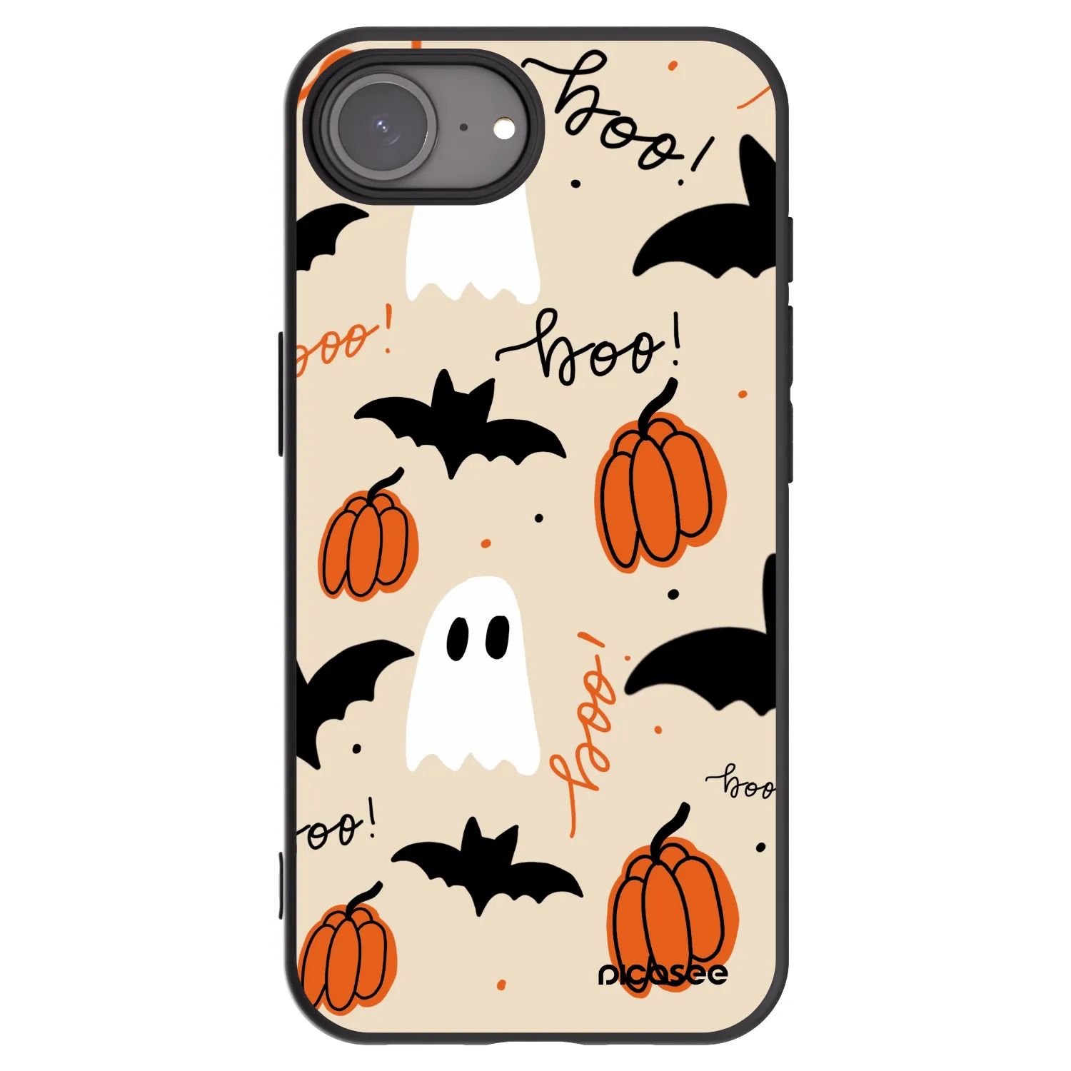 Picasee Μαύρη θήκη σιλικόνης για Apple iPhone 17e - Halloween 26