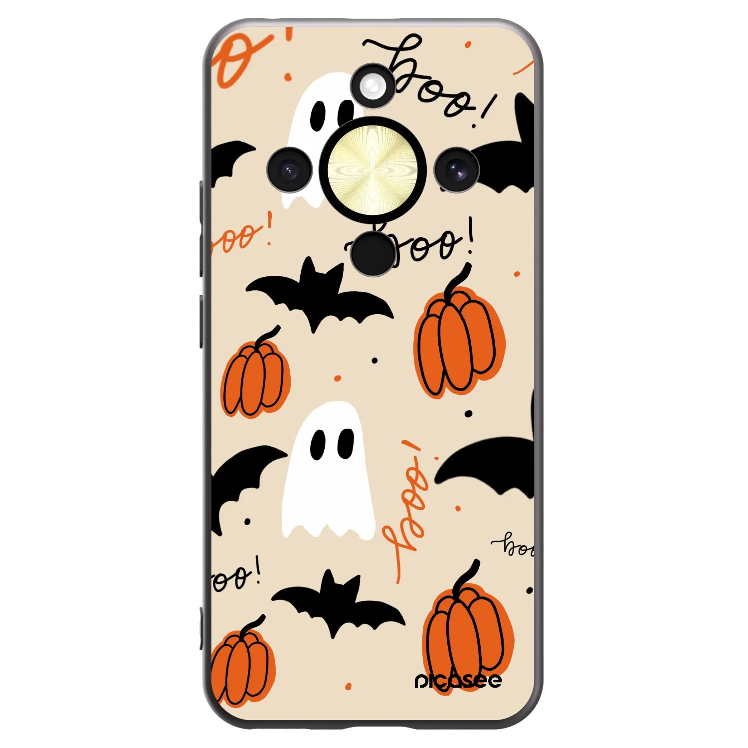 Picasee Μαύρη θήκη σιλικόνης για Honor Magic8 Lite 5G - Halloween 26