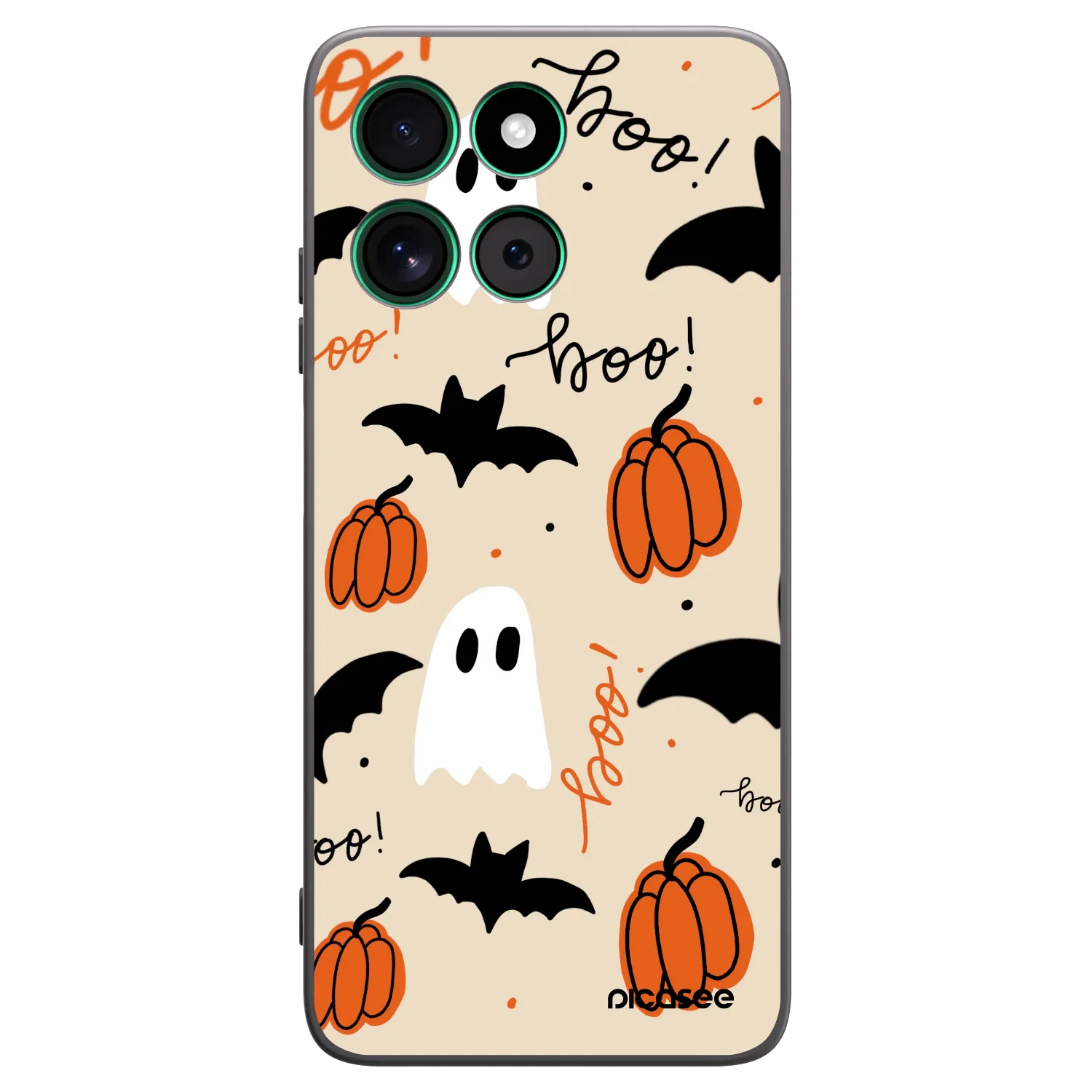 Picasee Μαύρη θήκη σιλικόνης για Motorola Moto G57 Power - Halloween 26