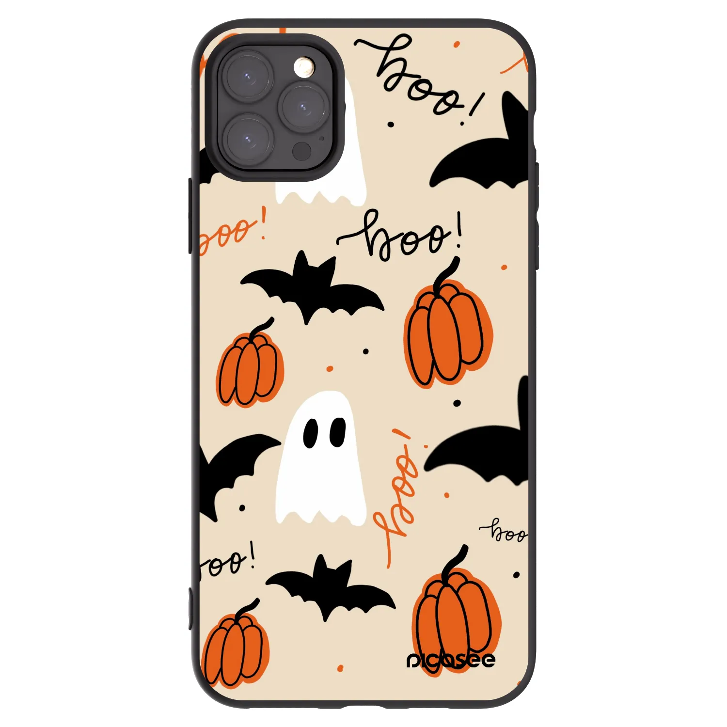 Picasee Μαύρη θήκη σιλικόνης για Apple iPhone 11 Pro Max - Halloween 26
