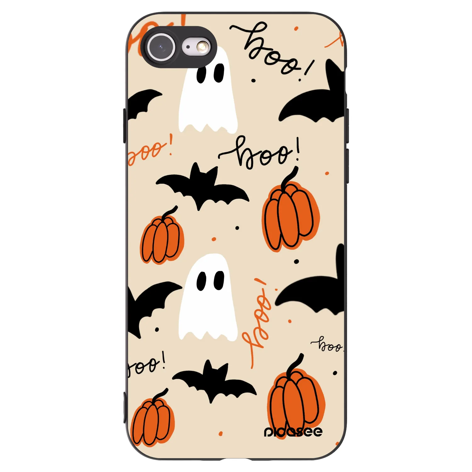 Picasee Μαύρη θήκη σιλικόνης για Apple iPhone SE 2020 - Halloween 26