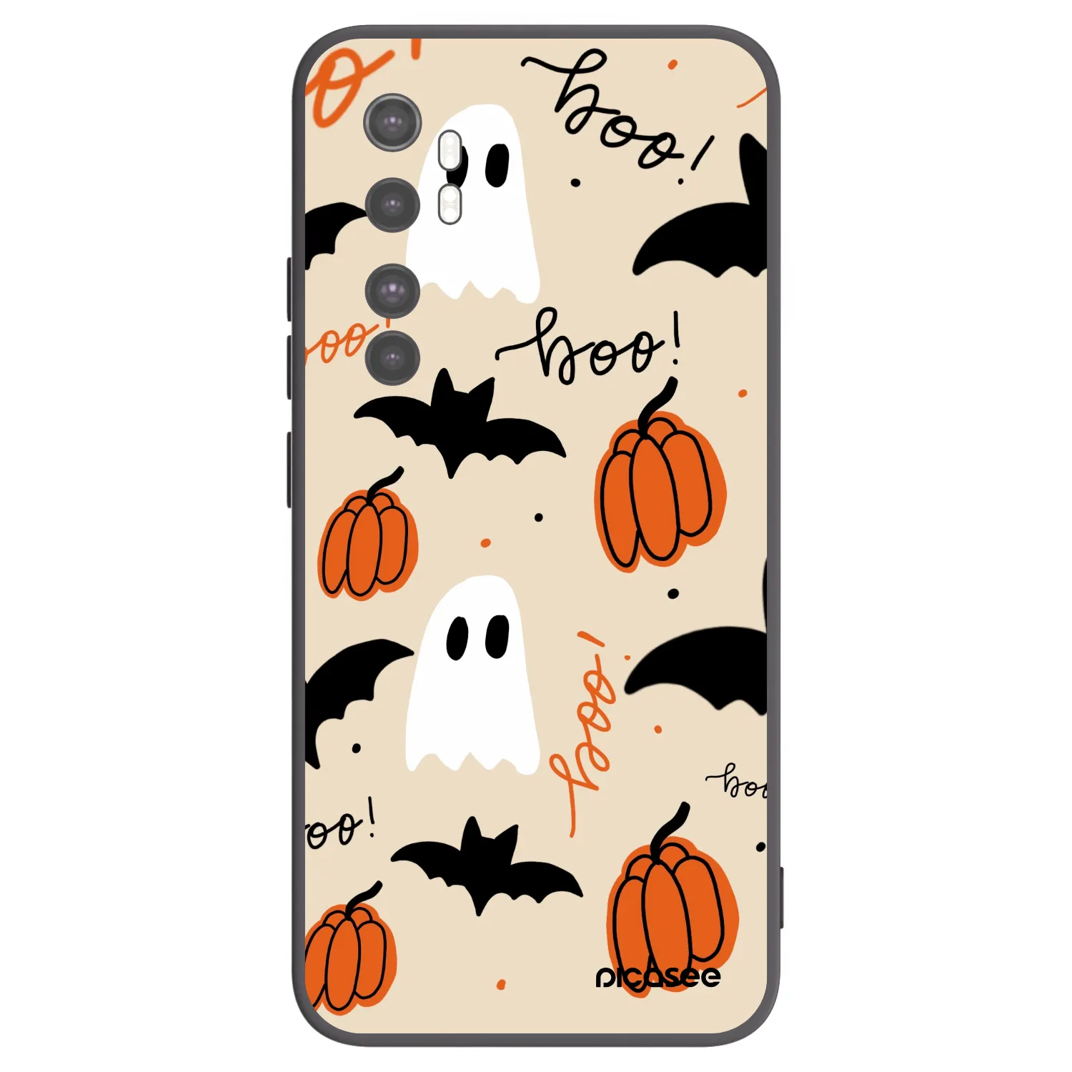 Picasee Μαύρη θήκη σιλικόνης για Xiaomi Mi Note 10 Lite - Halloween 26