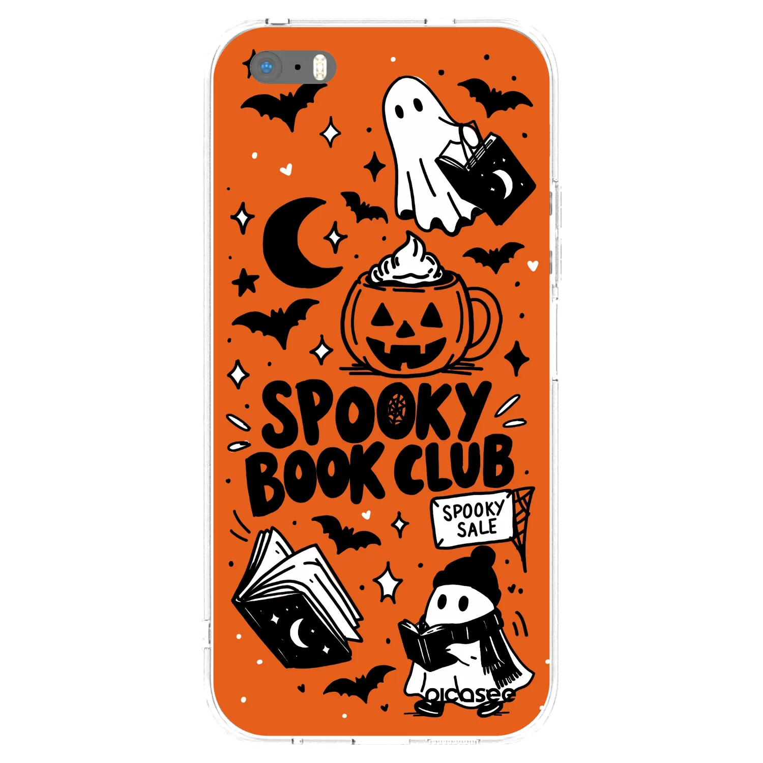 Picasee διαφανής θήκη σιλικόνης Apple iPhone 5/5S/SE - Spooky book club