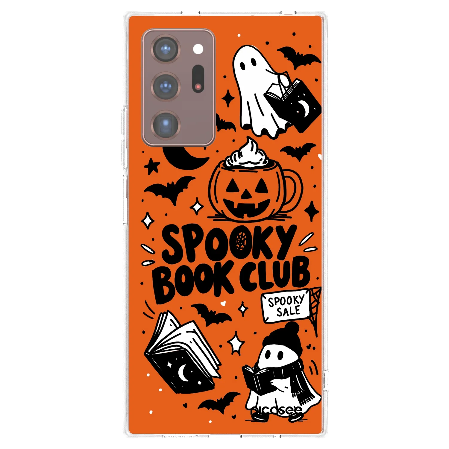 Picasee διαφανής θήκη σιλικόνης Samsung Galaxy Note 20 Ultra - Spooky book club