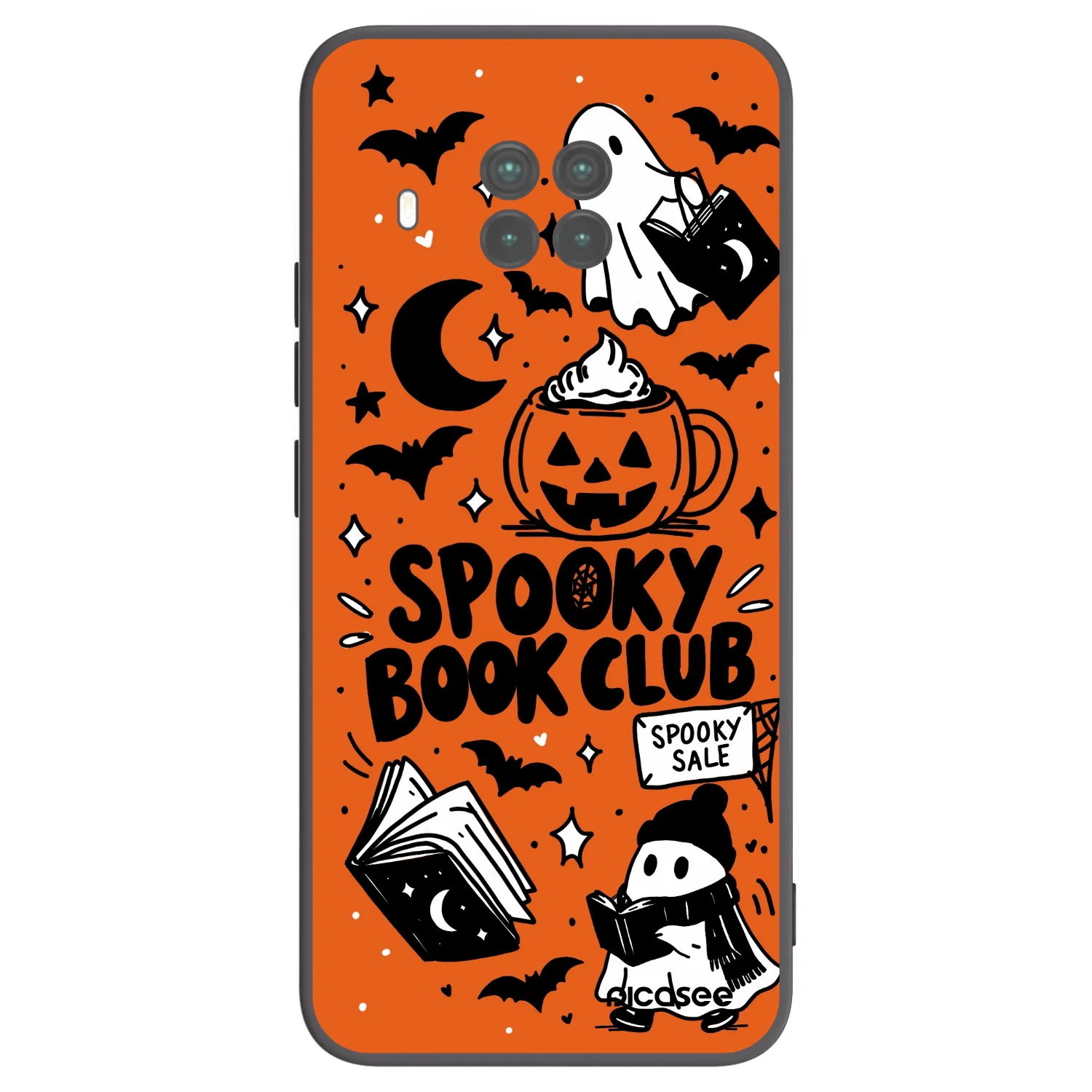 Picasee Μαύρη θήκη σιλικόνης για Xiaomi Mi 10T Lite - Spooky book club