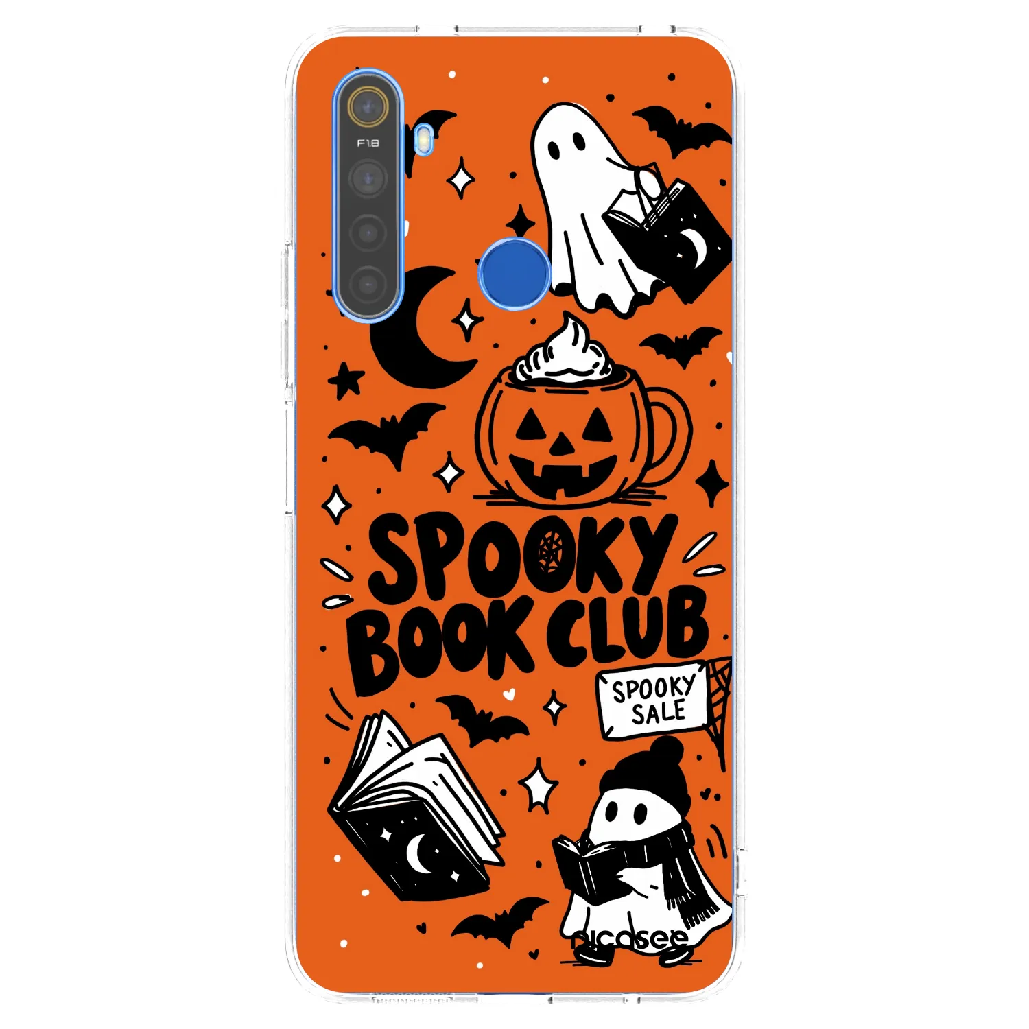 Picasee διαφανής θήκη σιλικόνης Realme 5 - Spooky book club