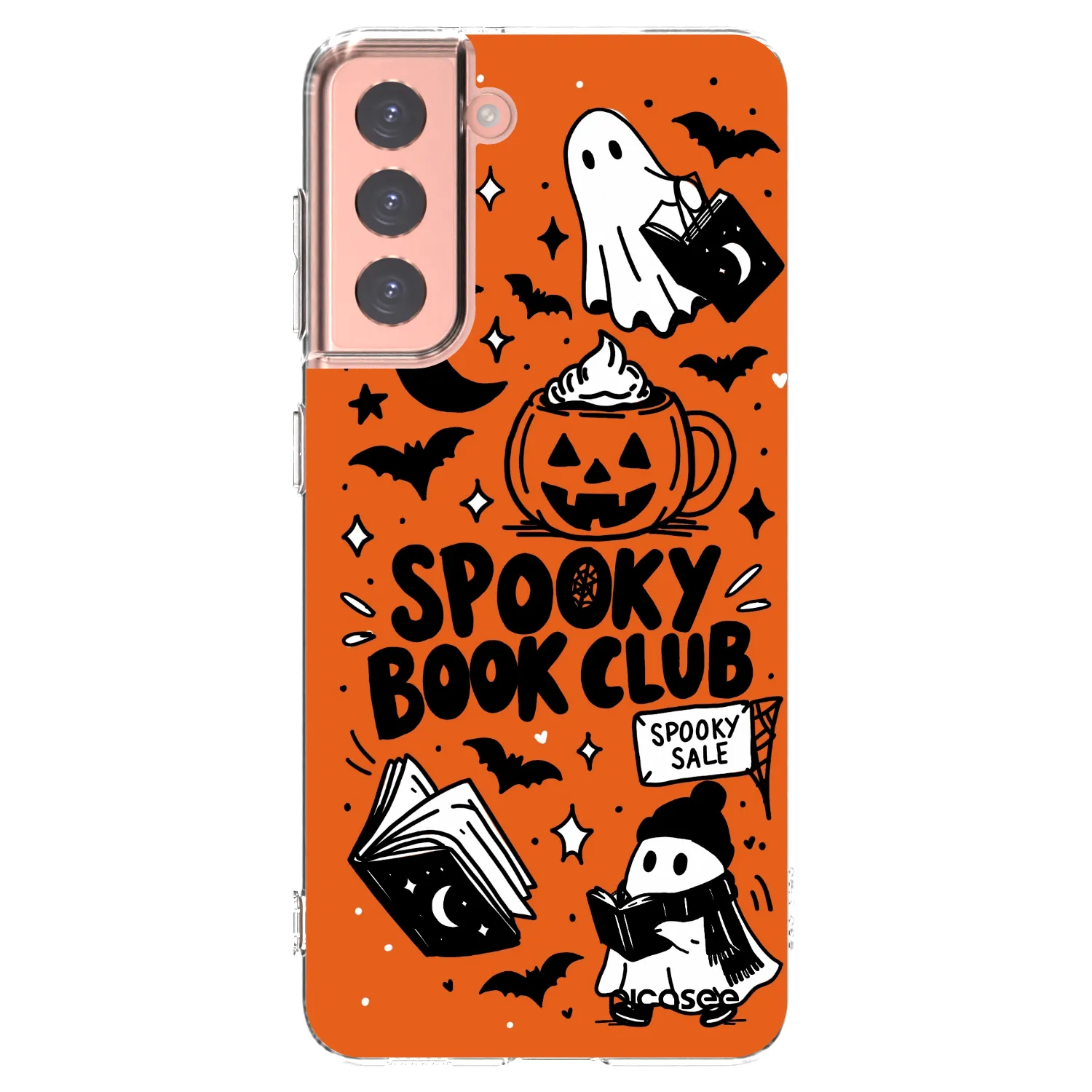 Picasee διαφανής θήκη σιλικόνης Samsung Galaxy S21 5G G991B - Spooky book club