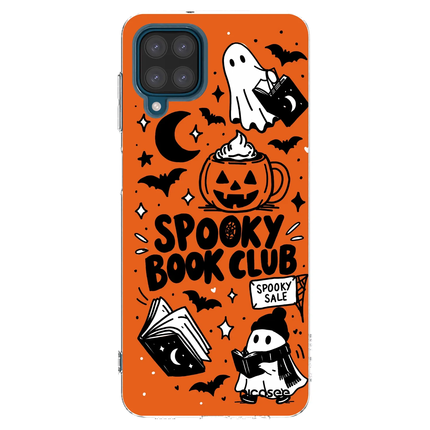 Picasee διαφανής θήκη σιλικόνης Samsung Galaxy A12 A125F - Spooky book club