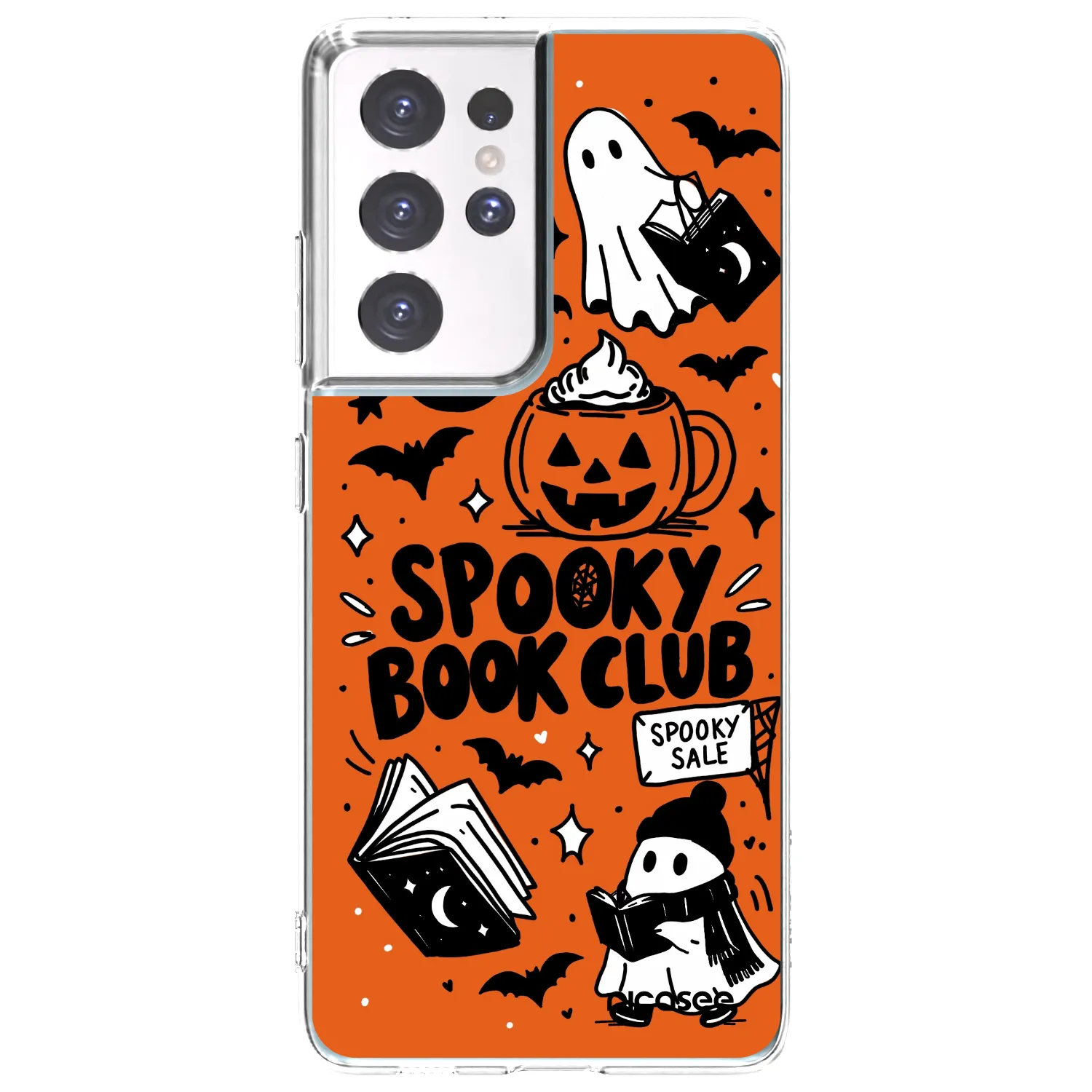 Picasee διαφανής θήκη σιλικόνης Samsung Galaxy S21 Ultra 5G G998B - Spooky book club