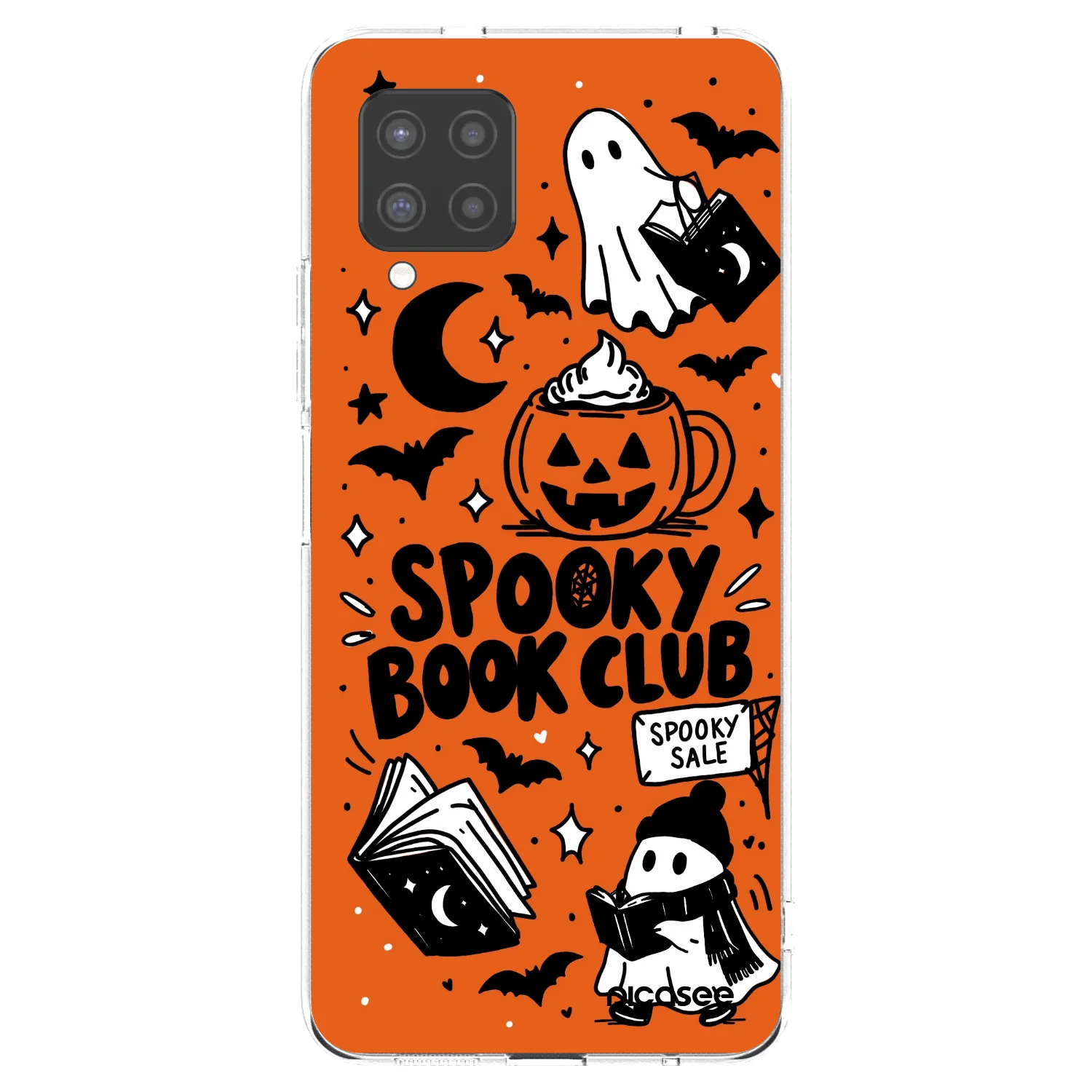Picasee διαφανής θήκη σιλικόνης Samsung Galaxy A42 A426B - Spooky book club