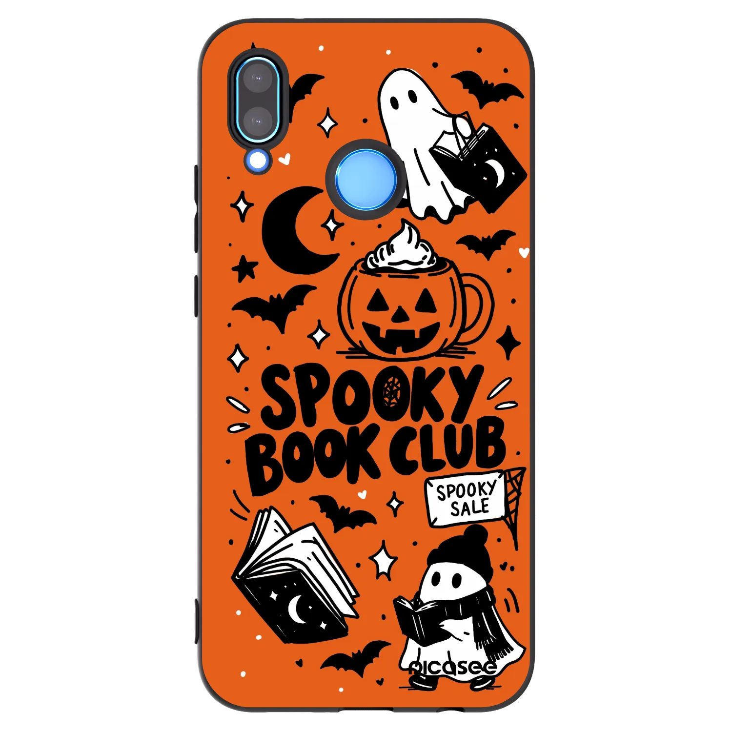 Picasee Μαύρη θήκη σιλικόνης για Huawei P20 Lite - Spooky book club