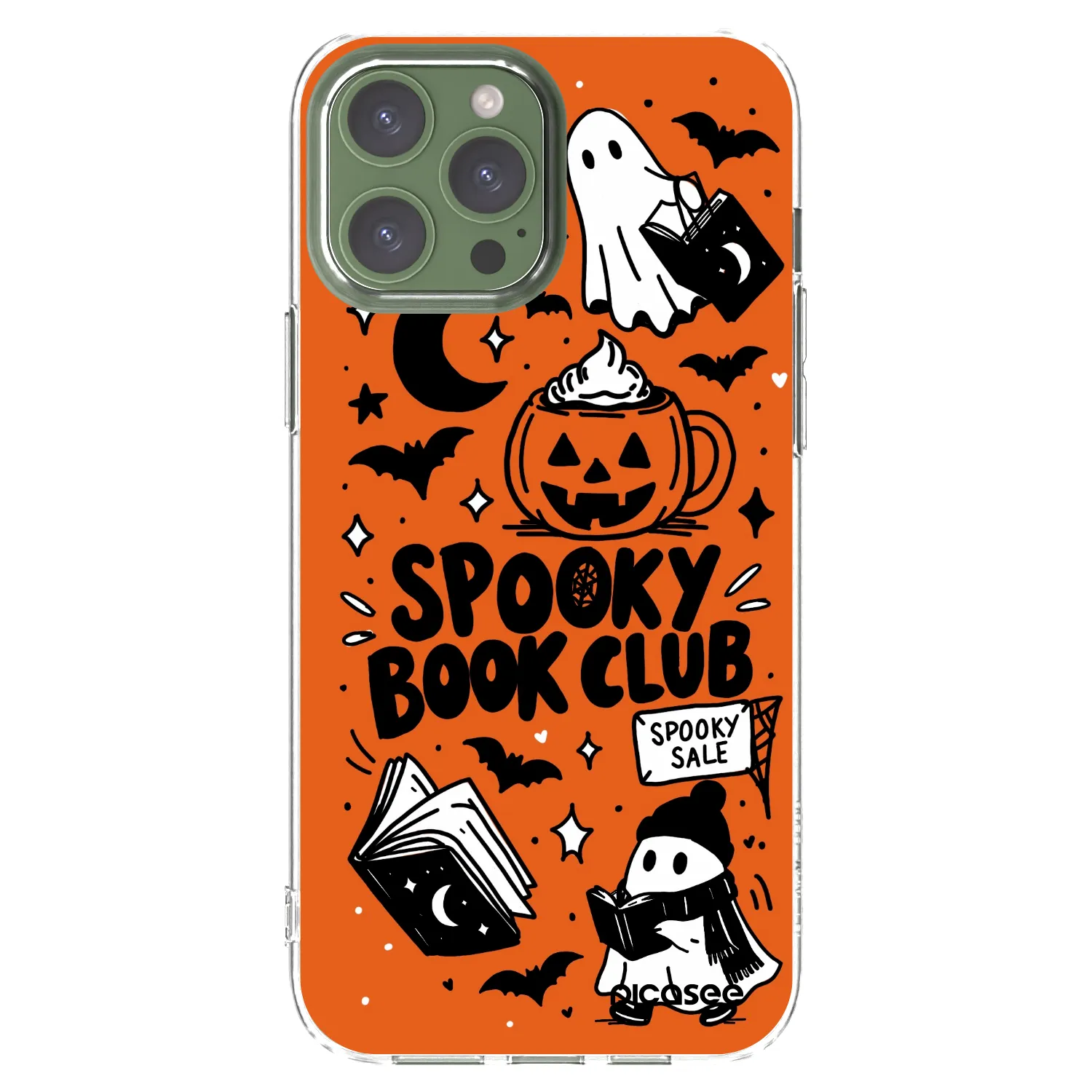 Picasee διαφανής θήκη σιλικόνης Apple iPhone 13 Pro Max - Spooky book club