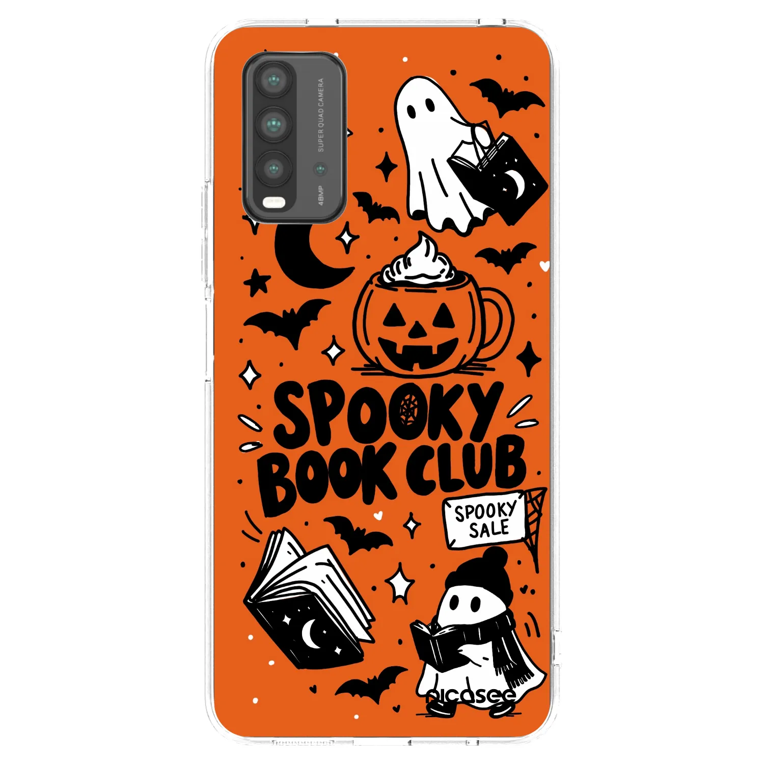 Picasee διαφανής θήκη σιλικόνης Xiaomi Redmi 9T - Spooky book club