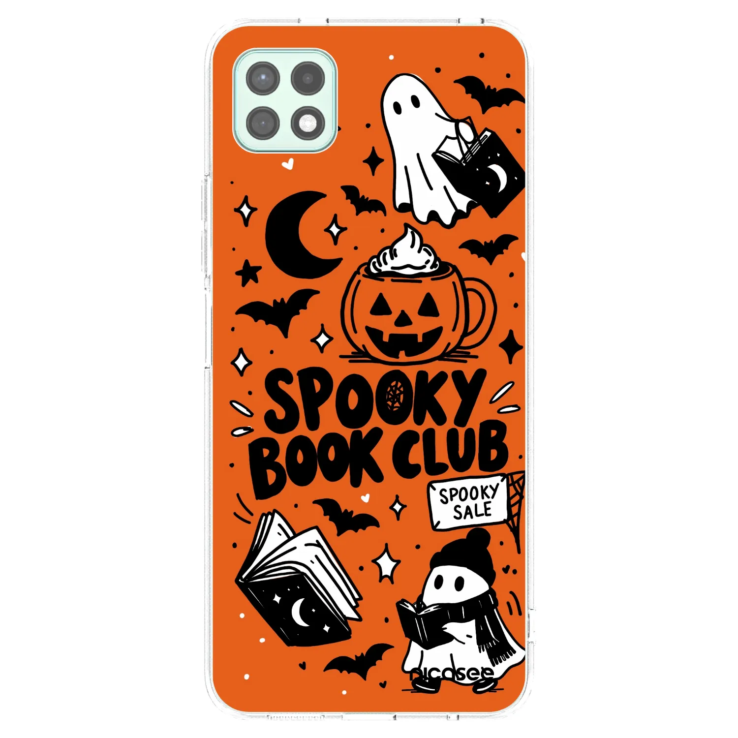 Picasee διαφανής θήκη σιλικόνης Samsung Galaxy A22 A226B 5G - Spooky book club