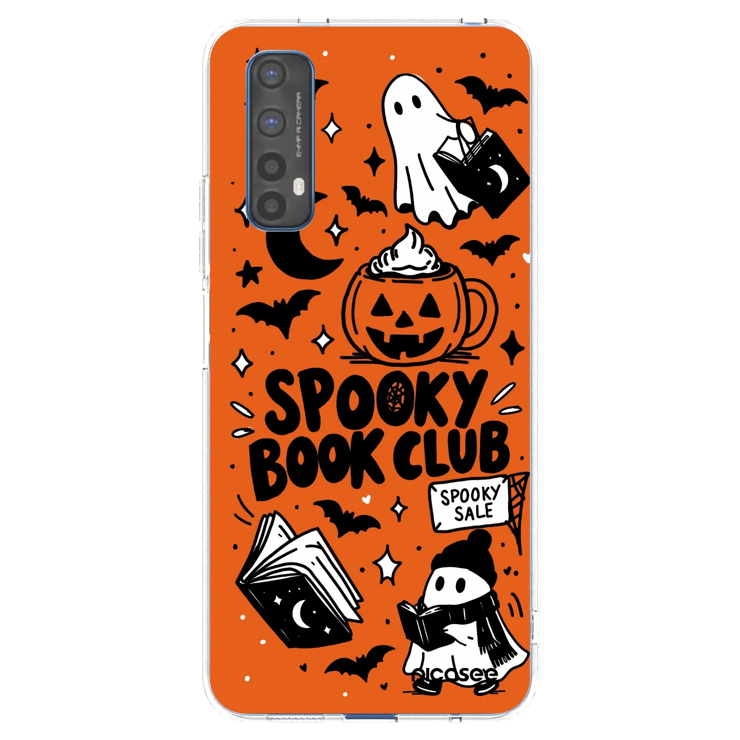 Picasee διαφανής θήκη σιλικόνης Realme 7 - Spooky book club