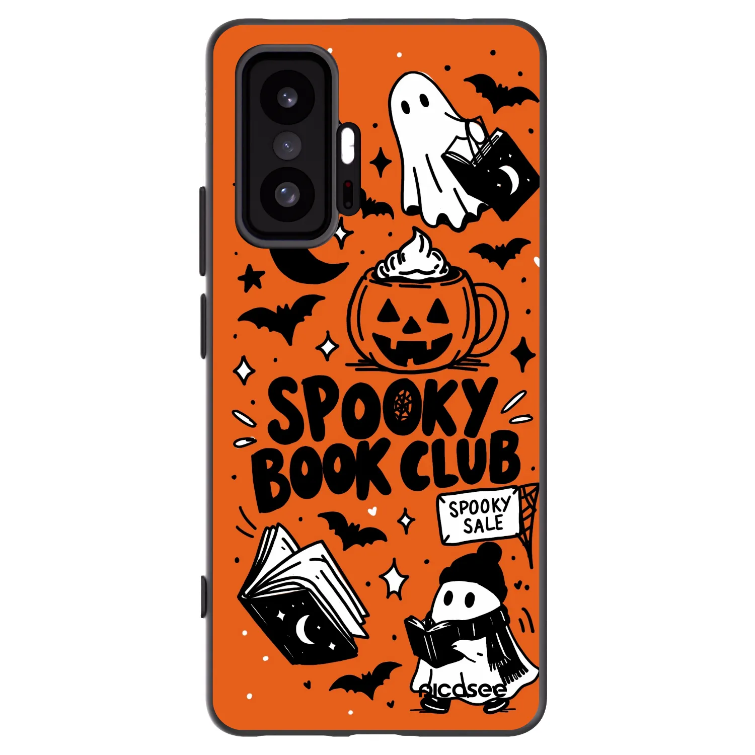 Picasee Μαύρη θήκη σιλικόνης για Xiaomi 11T - Spooky book club