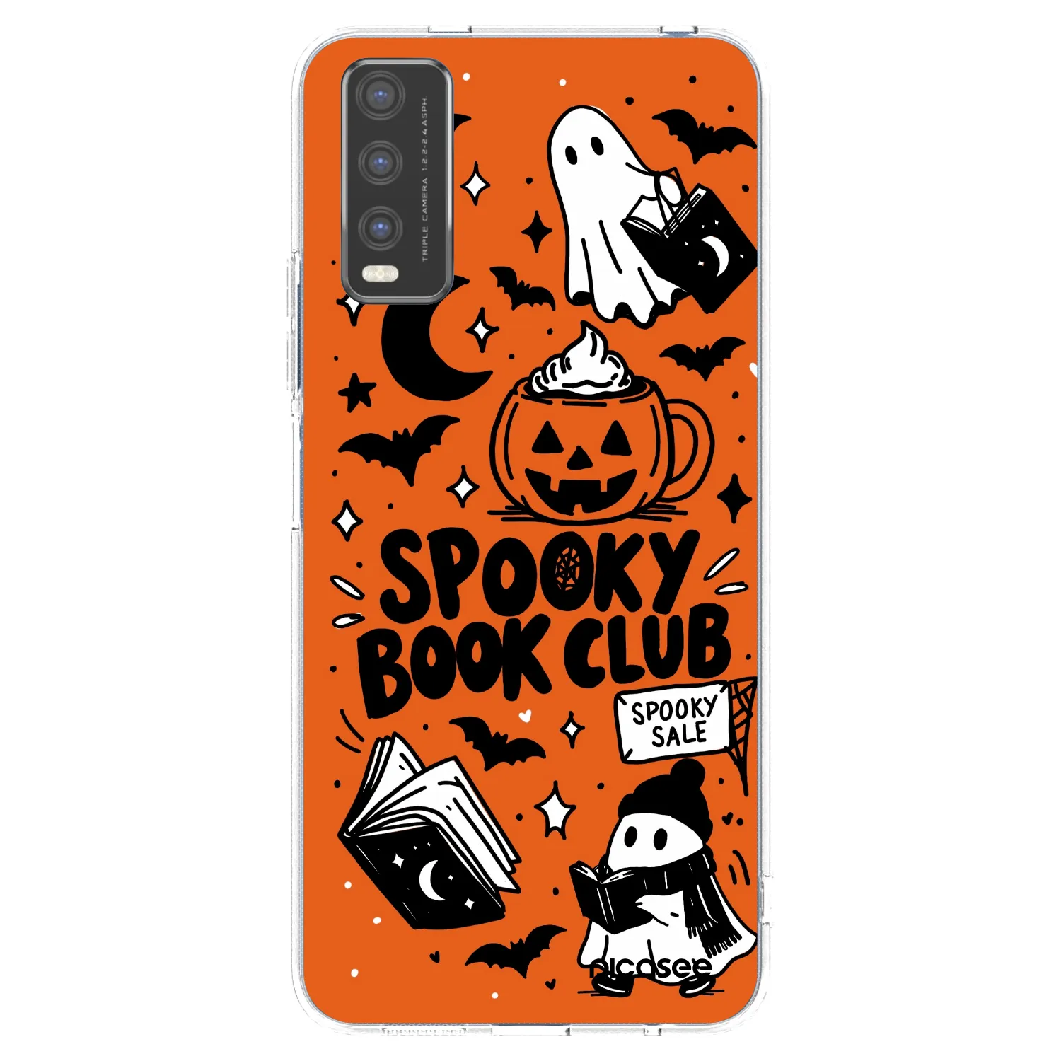 Picasee διαφανής θήκη σιλικόνης Vivo Y20s - Spooky book club