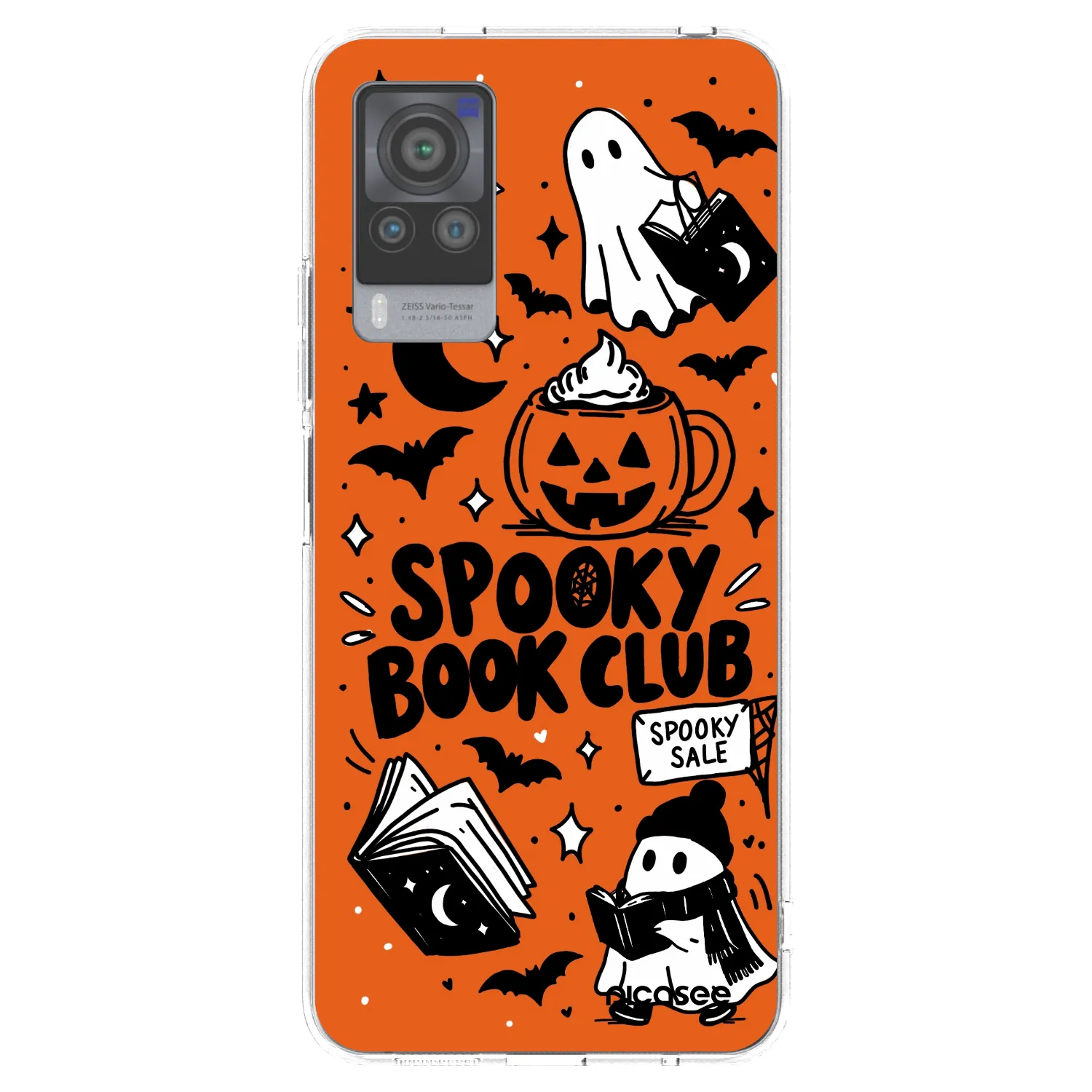 Picasee διαφανής θήκη σιλικόνης Vivo X60 Pro 5G - Spooky book club