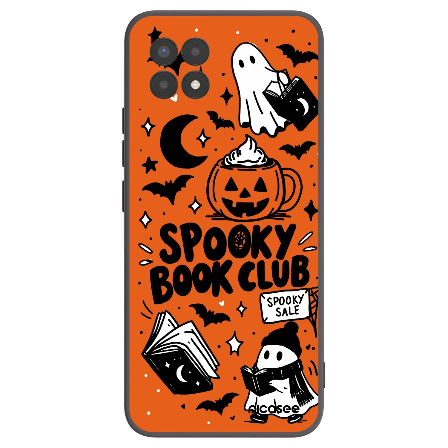 Picasee Μαύρη θήκη σιλικόνης για Realme 8i - Spooky book club