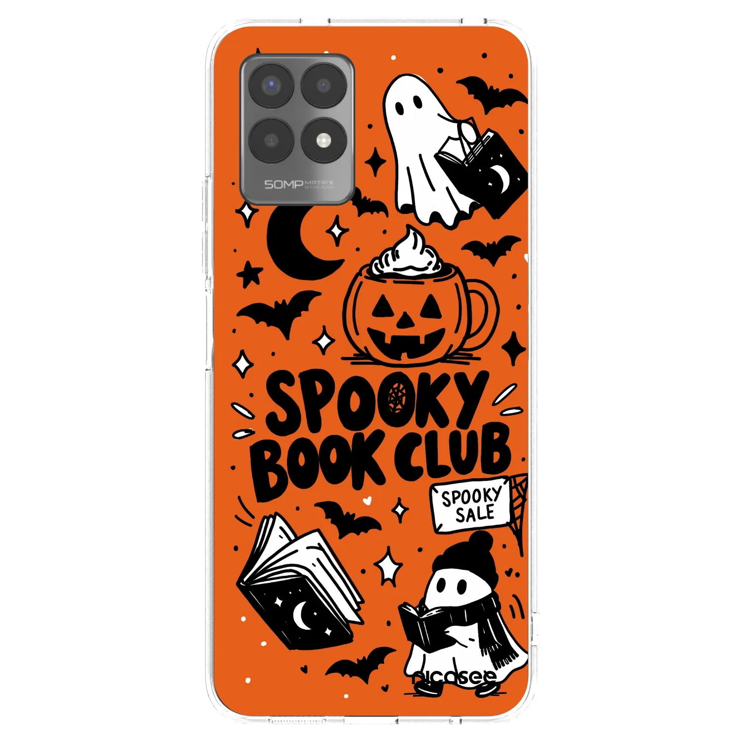 Picasee διαφανής θήκη σιλικόνης Realme 8i - Spooky book club