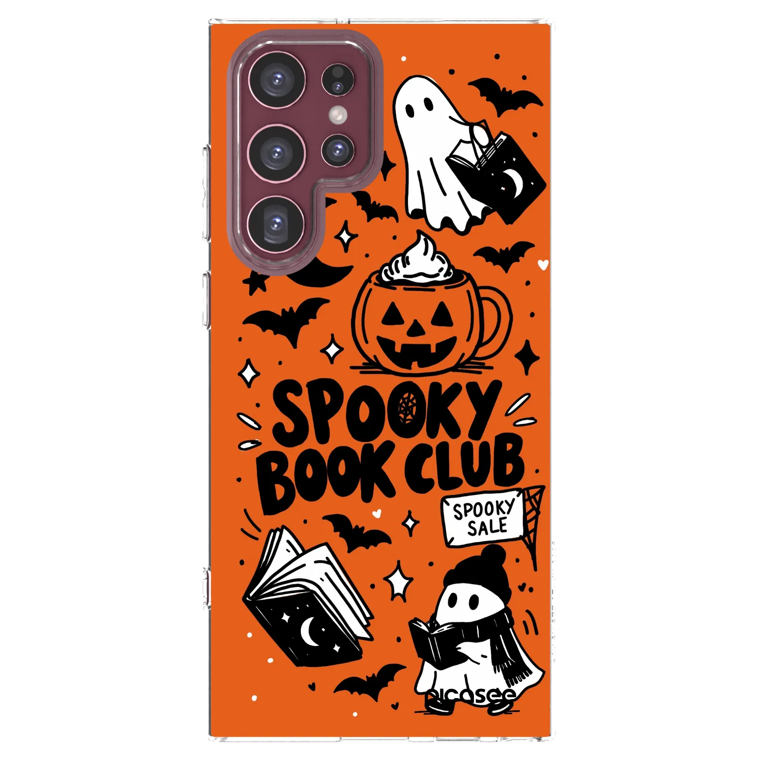 Picasee διαφανής θήκη σιλικόνης Samsung Galaxy S22 Ultra 5G - Spooky book club