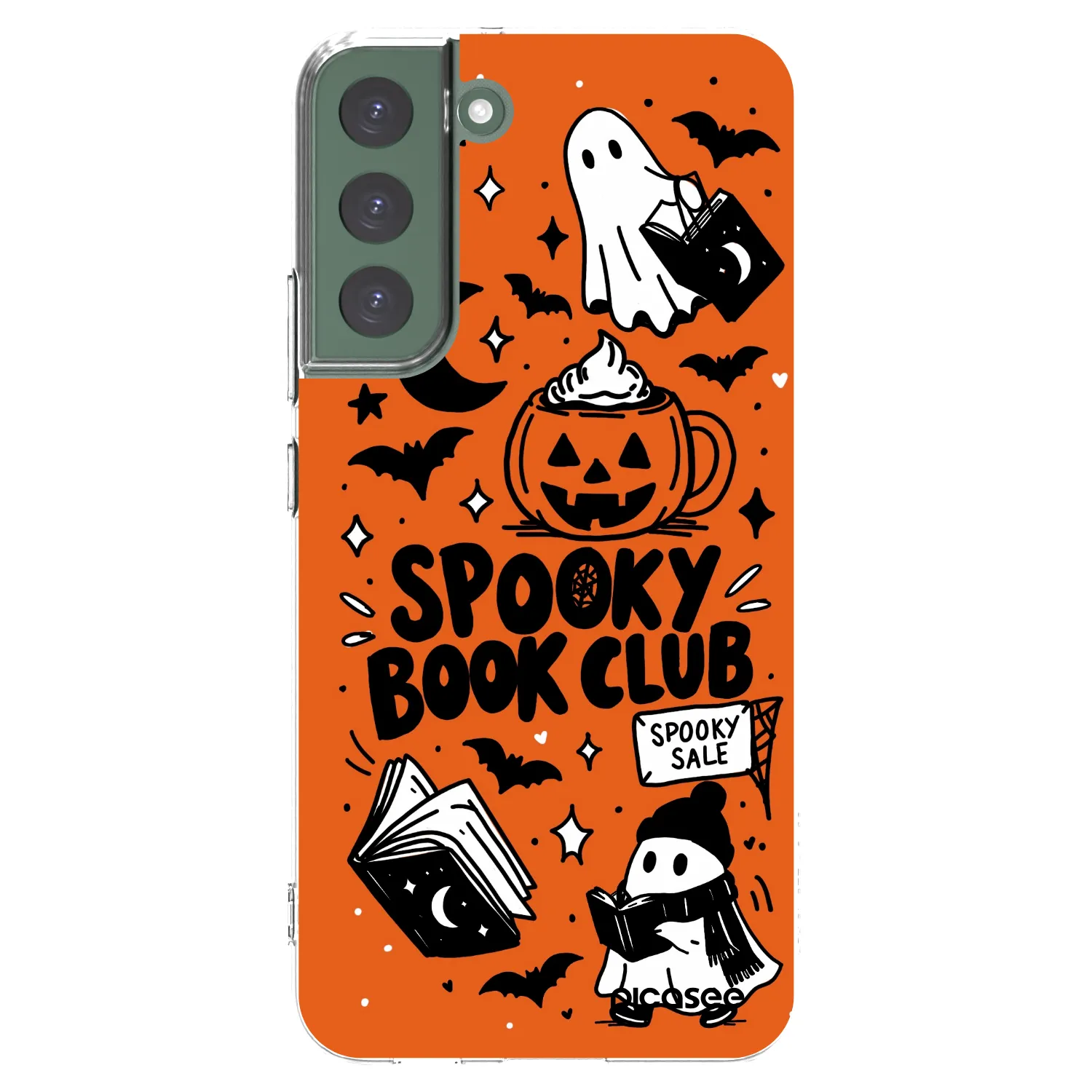 Picasee διαφανής θήκη σιλικόνης Samsung Galaxy S22+ 5G - Spooky book club