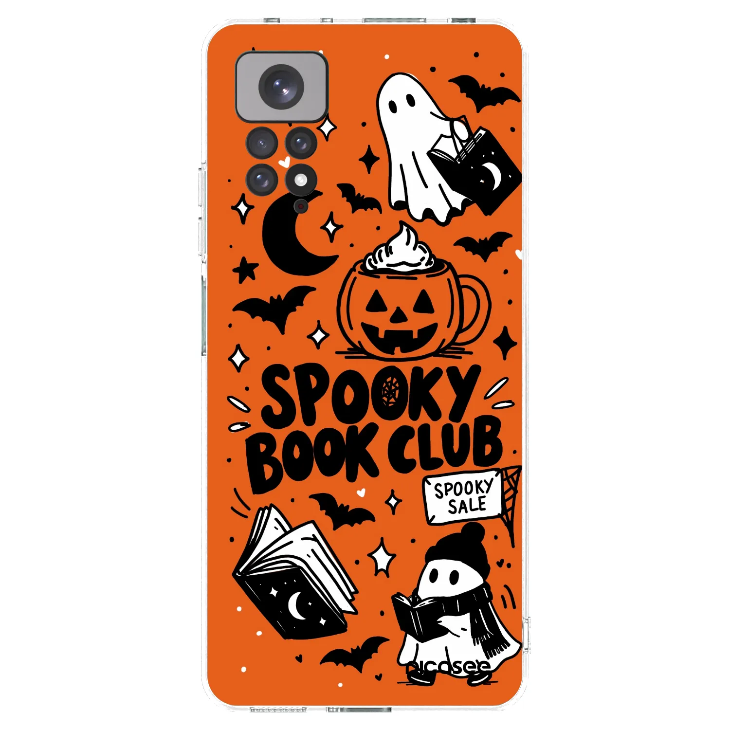 Picasee διαφανής θήκη σιλικόνης Xiaomi Redmi Note 11 - Spooky book club
