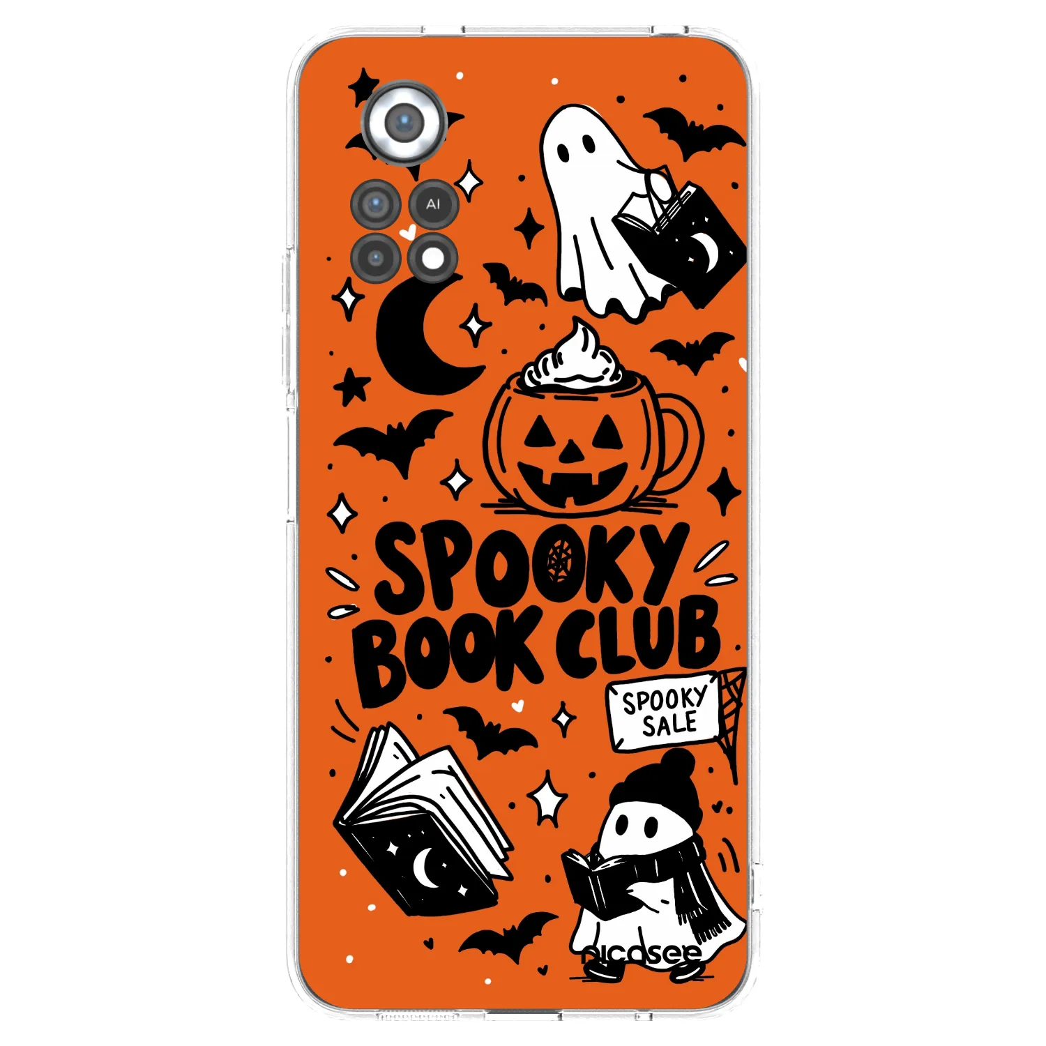 Picasee διαφανής θήκη σιλικόνης Xiaomi Poco X4 Pro 5G - Spooky book club