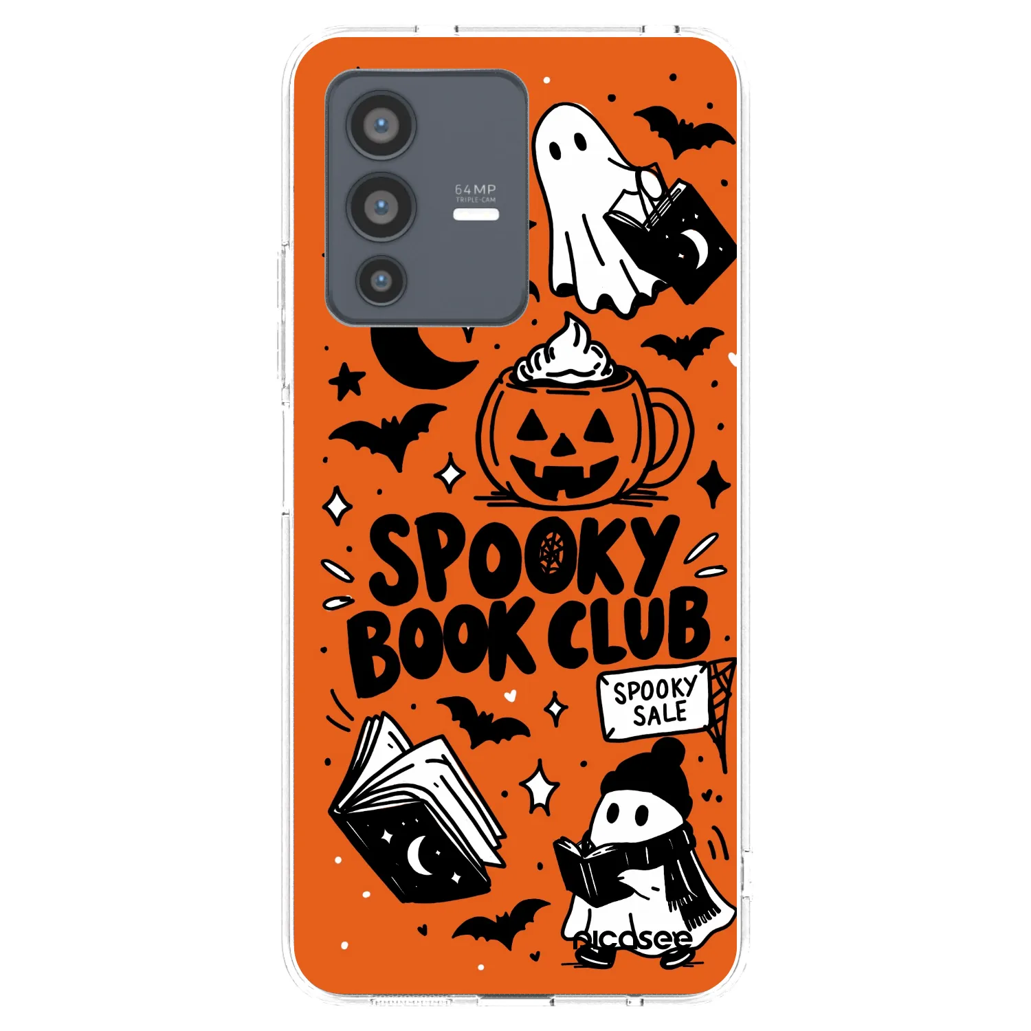 Picasee διαφανής θήκη σιλικόνης Vivo V23 5G - Spooky book club