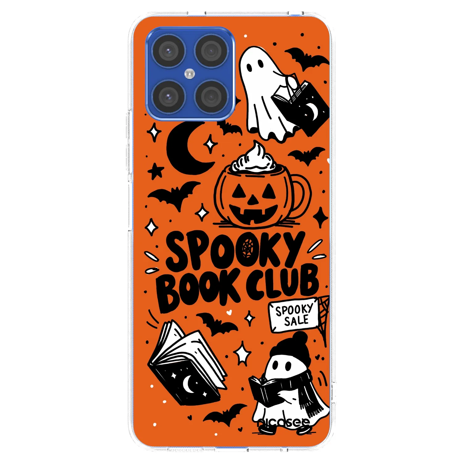 Picasee διαφανής θήκη σιλικόνης Honor X8 4G - Spooky book club