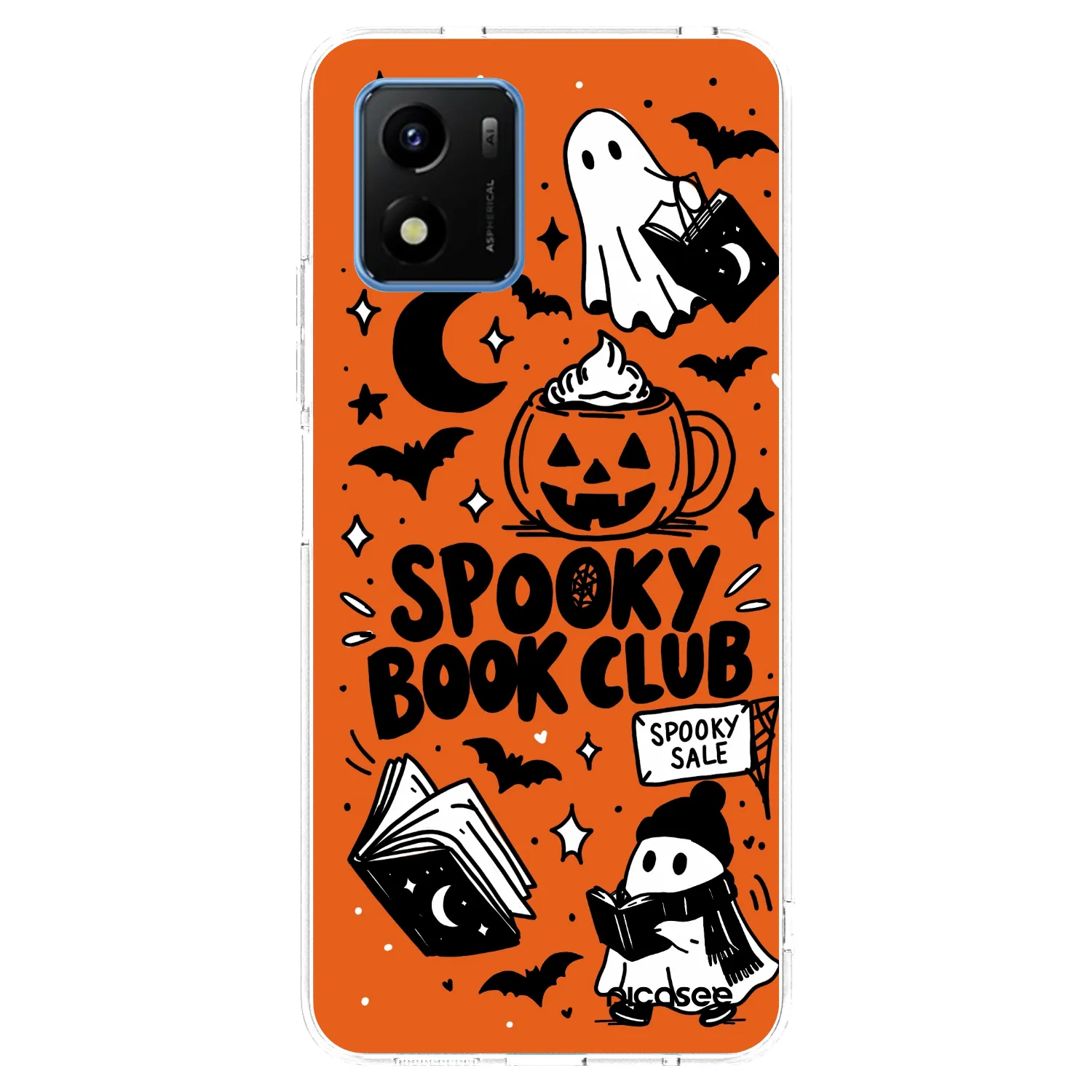 Picasee διαφανής θήκη σιλικόνης Vivo Y01 - Spooky book club