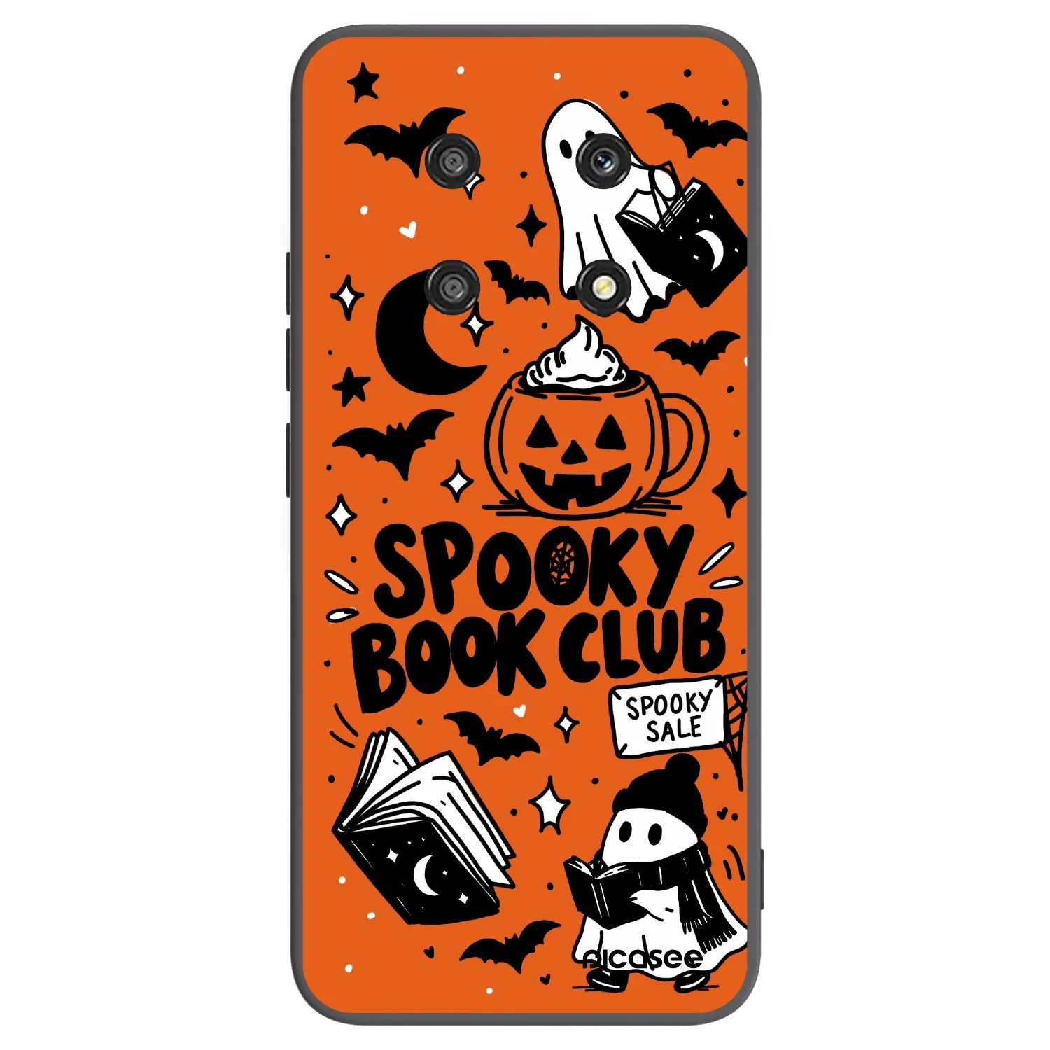Picasee Μαύρη θήκη σιλικόνης για Honor Magic4 Lite 5G - Spooky book club