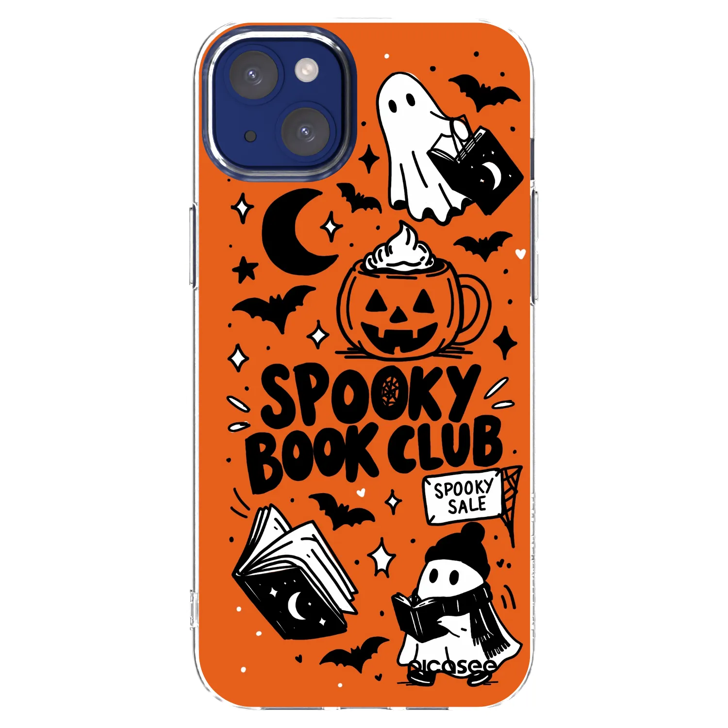 Picasee διαφανής θήκη σιλικόνης Apple iPhone 14 Plus - Spooky book club