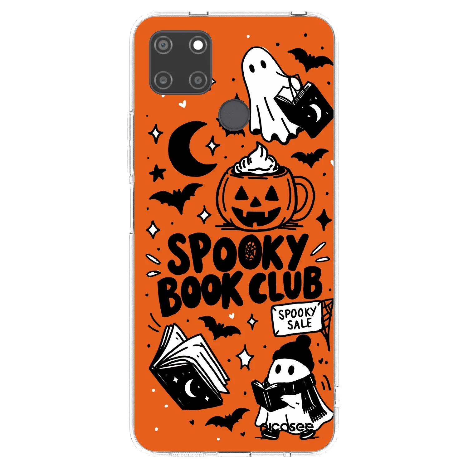 Picasee διαφανής θήκη σιλικόνης Realme C21Y - Spooky book club