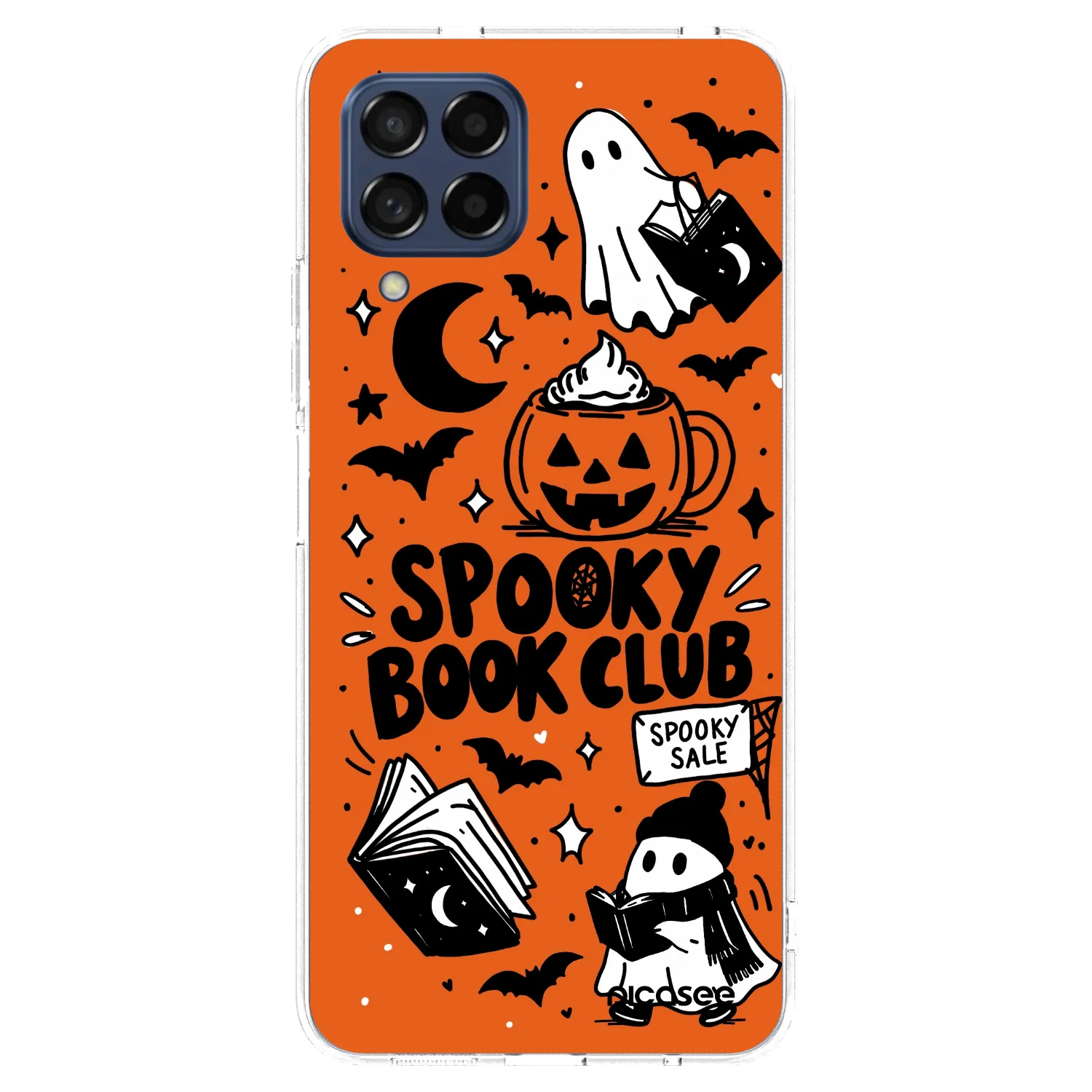 Picasee διαφανής θήκη σιλικόνης Samsung Galaxy M53 5G - Spooky book club