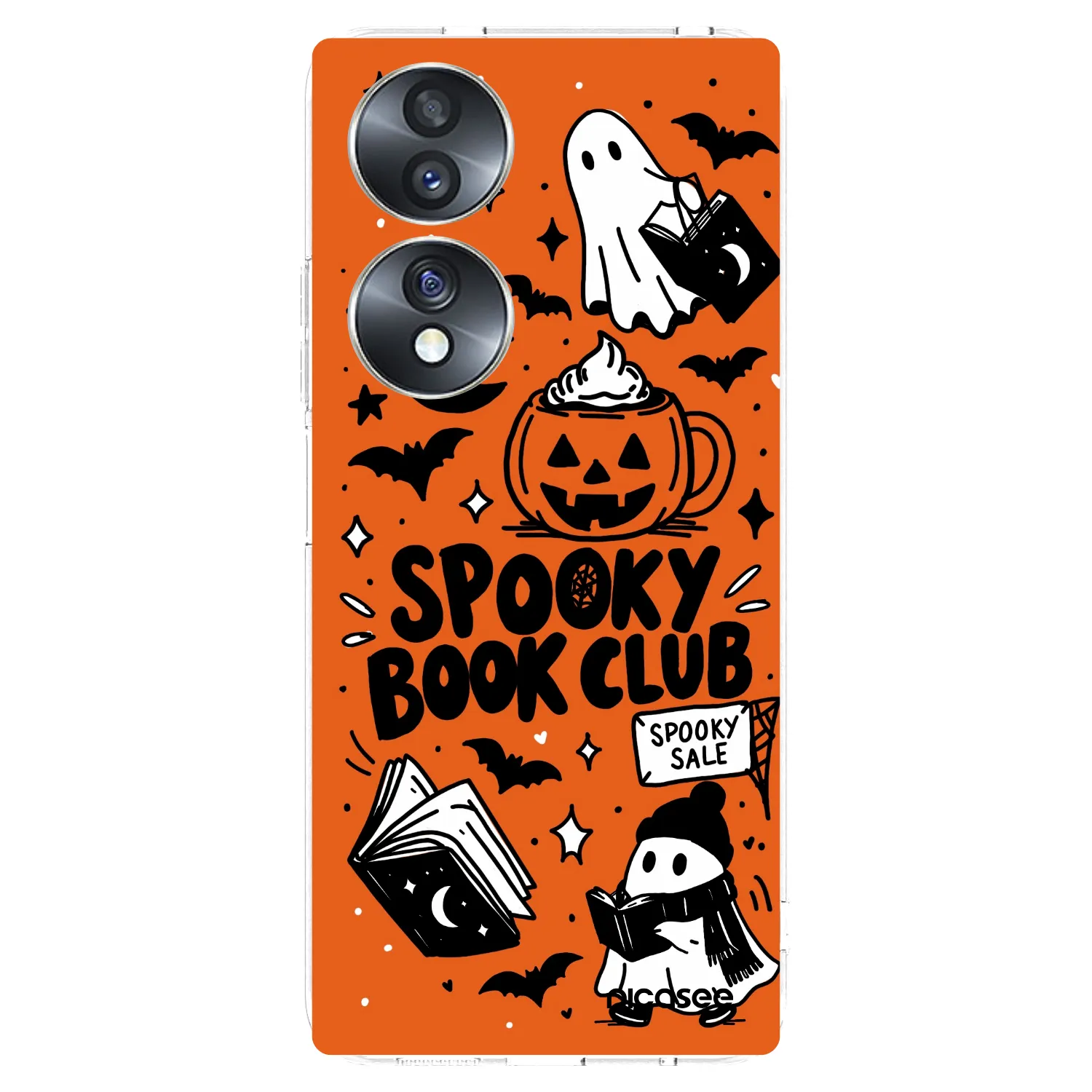 Picasee διαφανής θήκη σιλικόνης Honor 70 - Spooky book club